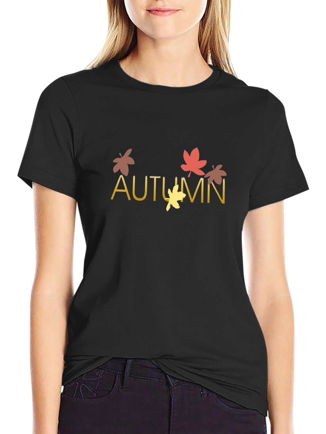 Autumn Leaves Graphic Tee - Cozy Season Style