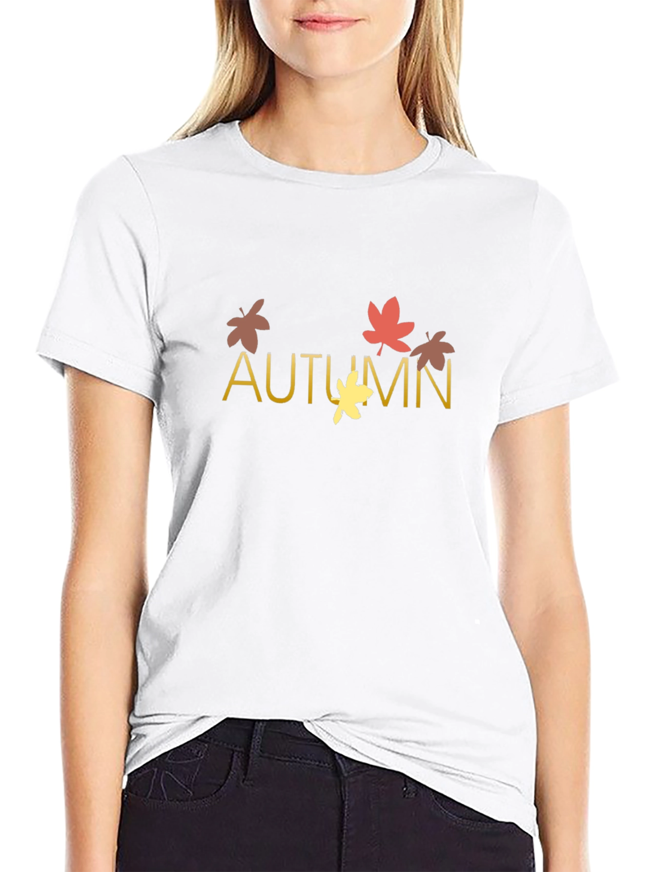 Autumn Leaves Graphic Tee - Cozy Season Style