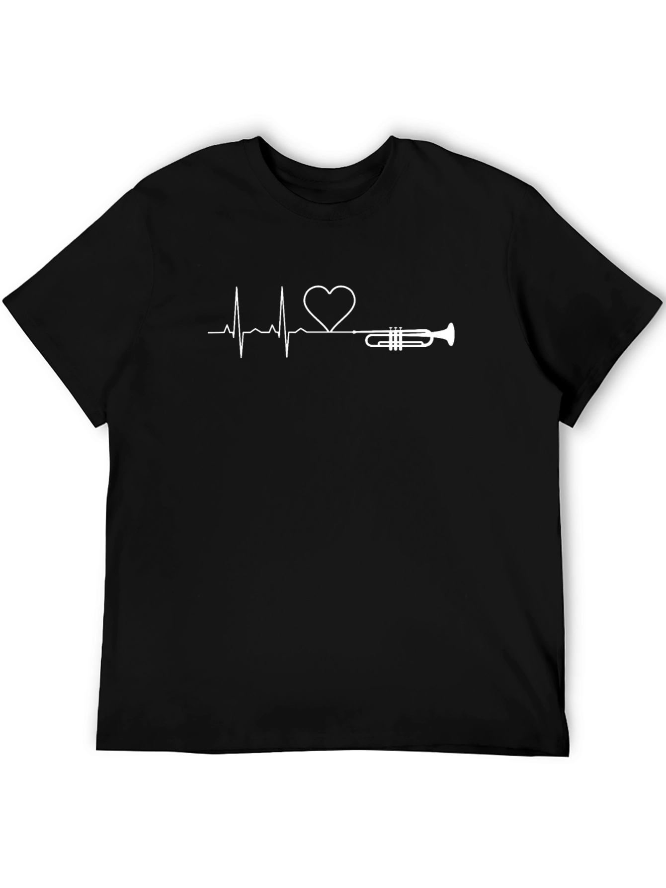 Trumpet Heartbeat T-Shirt - Music Lover Tee