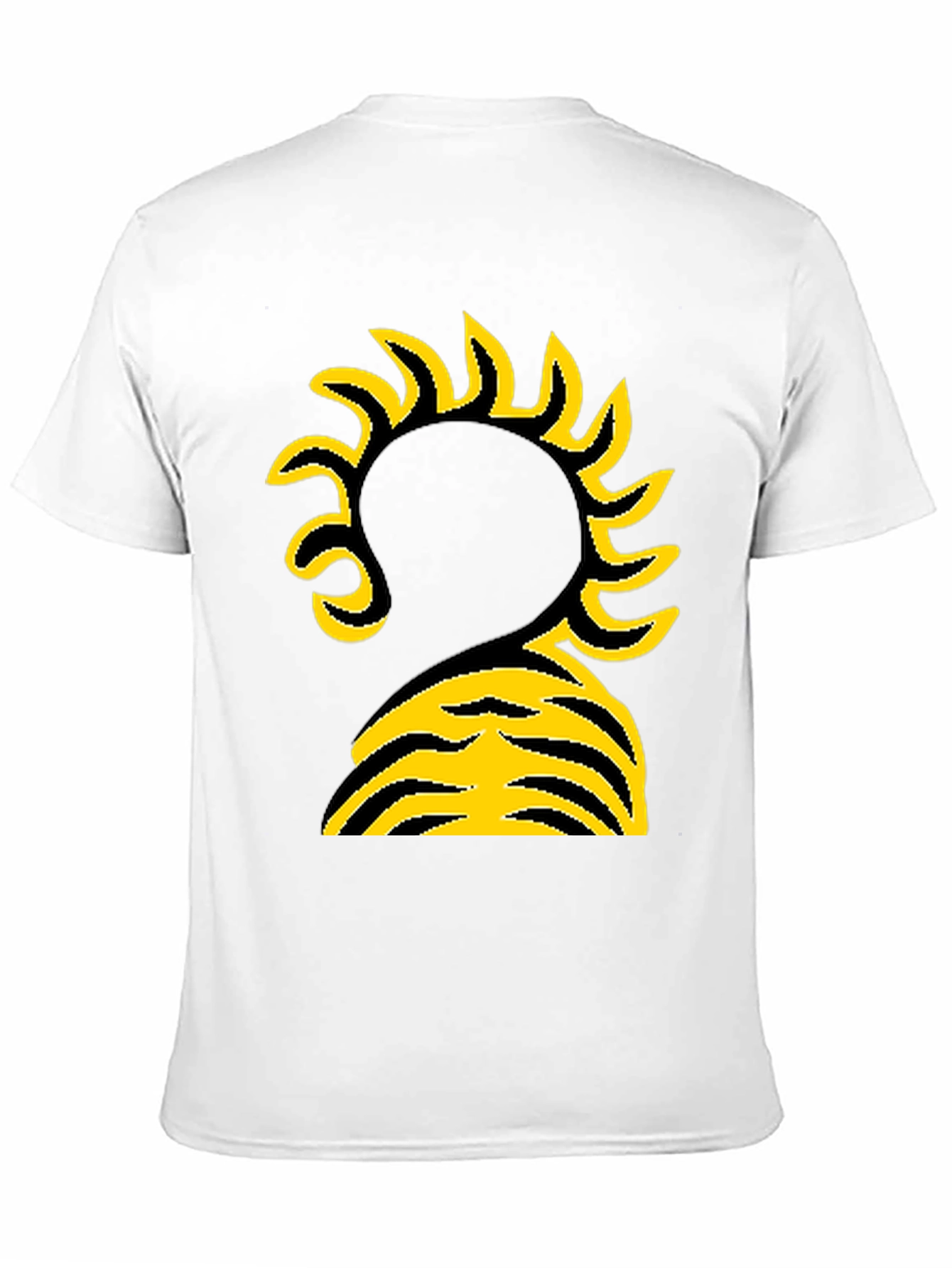 Abstract Sun Graphic Black T-Shirt