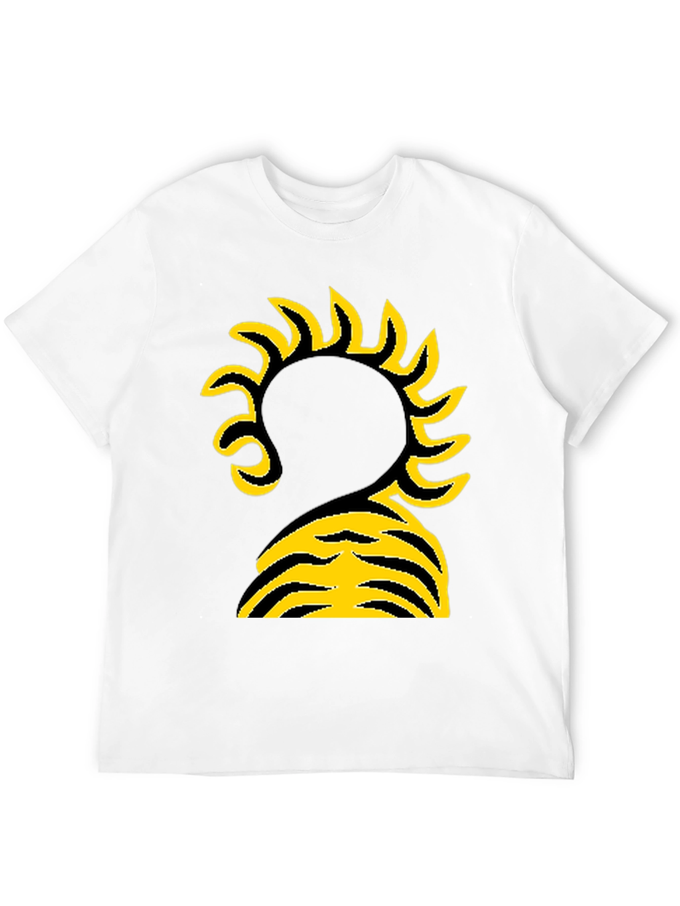 Abstract Sun Graphic Black T-Shirt