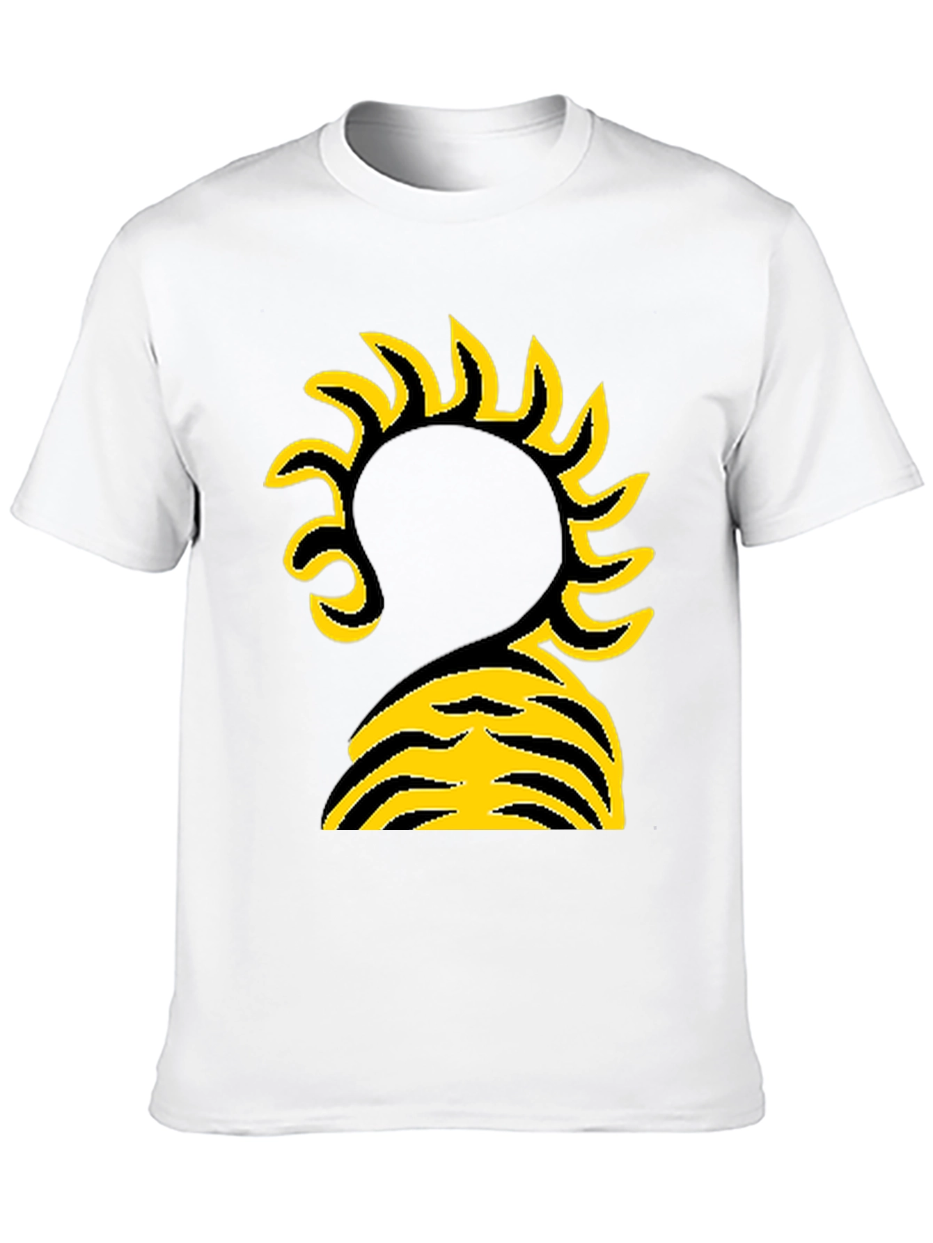 Abstract Sun Graphic Black T-Shirt