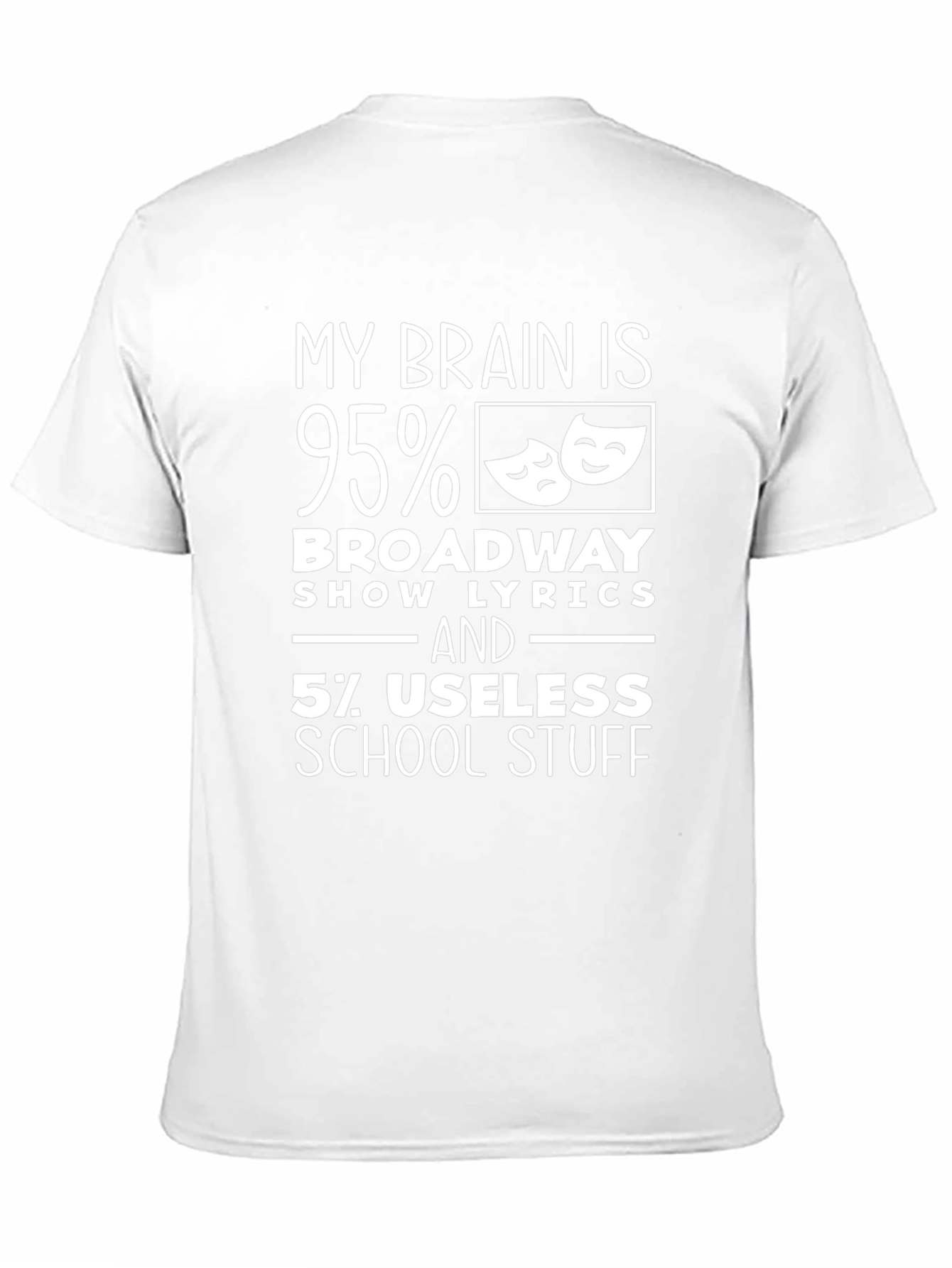 Broadway Lyrics T-Shirt - My Brain Is 95%