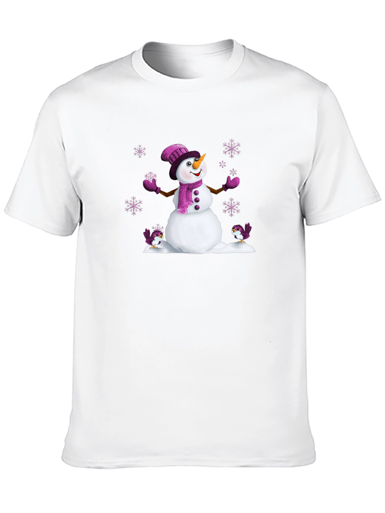 Festive Snowman Graphic Tee - Holiday Cheer