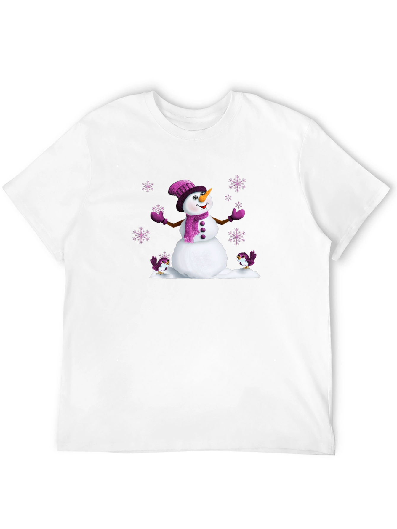 Festive Snowman Graphic Tee - Holiday Cheer