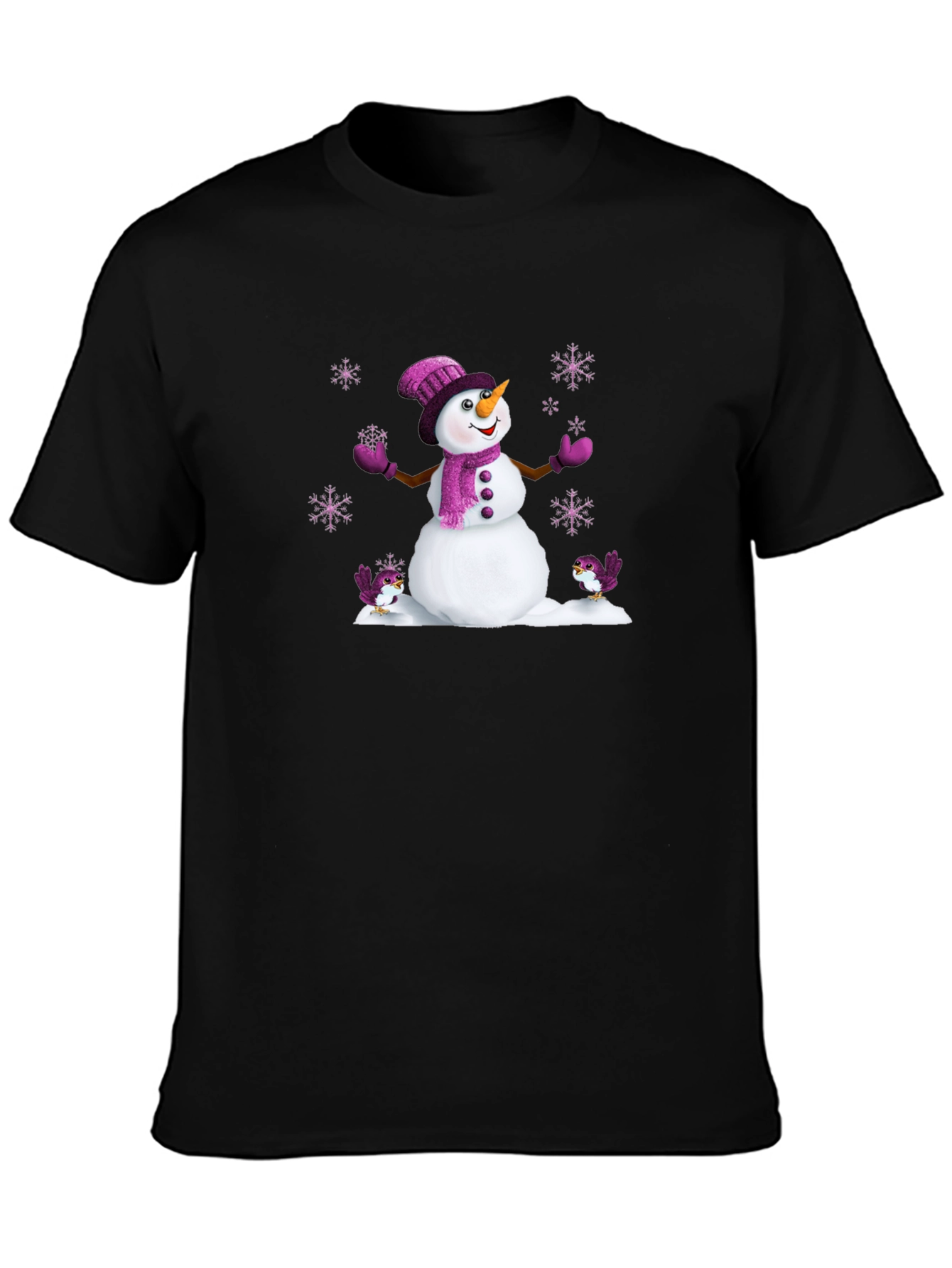 Festive Snowman Graphic Tee - Holiday Cheer