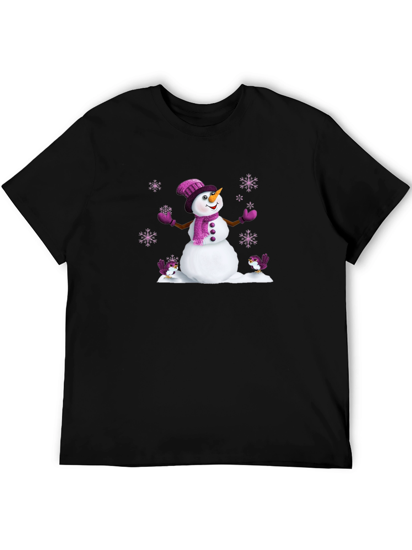 Festive Snowman Graphic Tee - Holiday Cheer