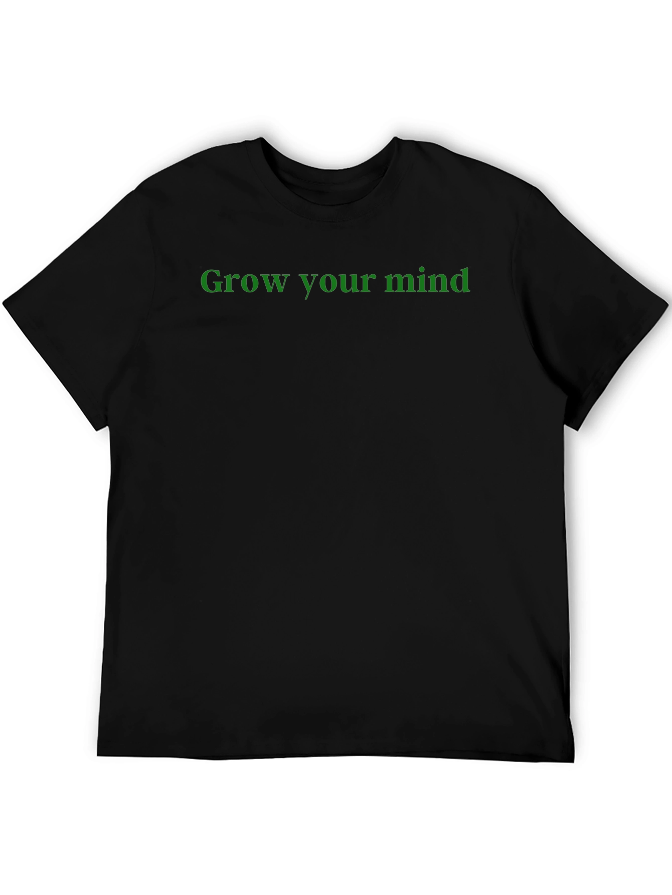 Grow Your Mind Graphic Tee - Black Cotton T-Shirt