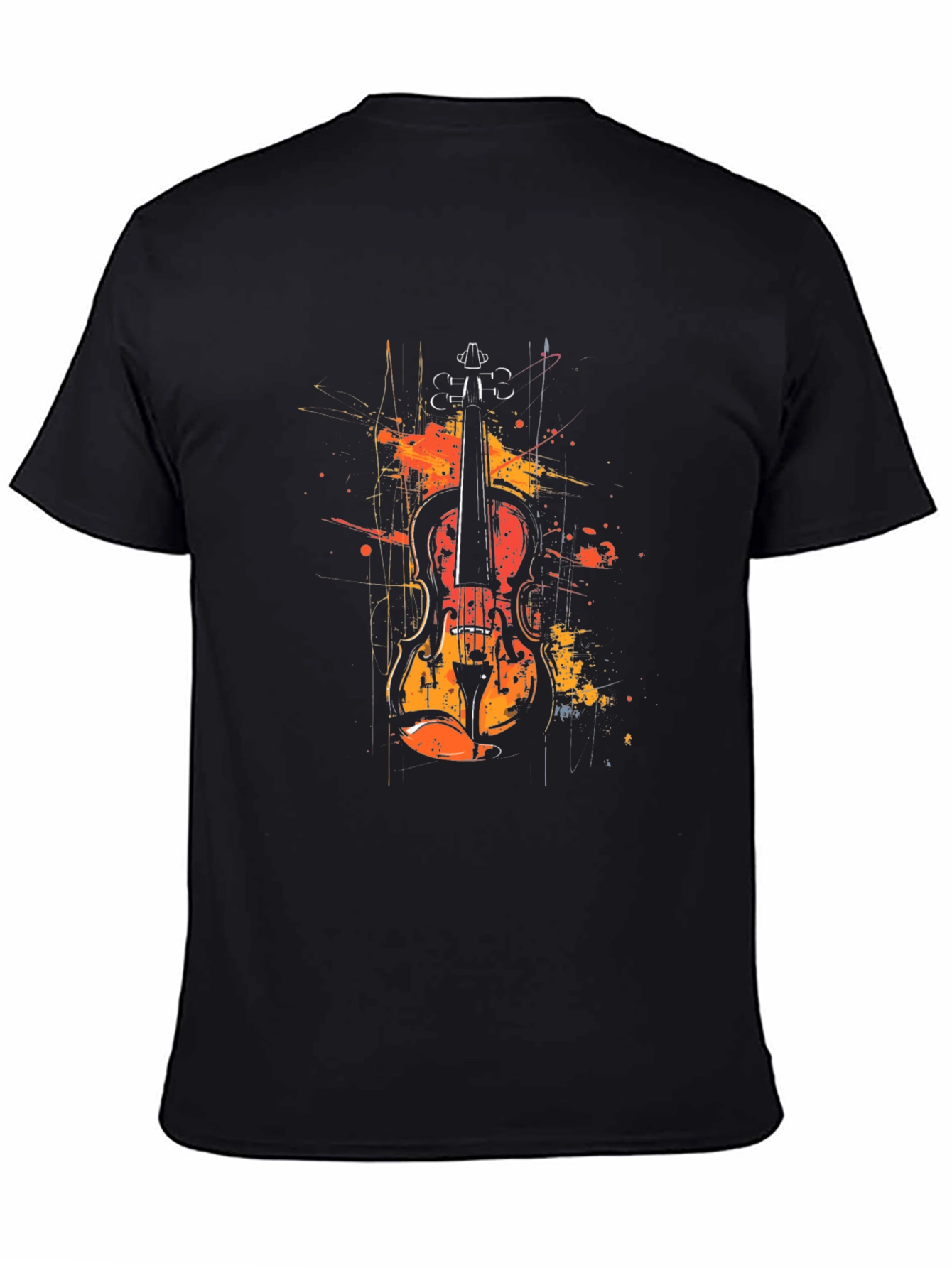 Violin Art Graphic Tee - Music Lover T-Shirt