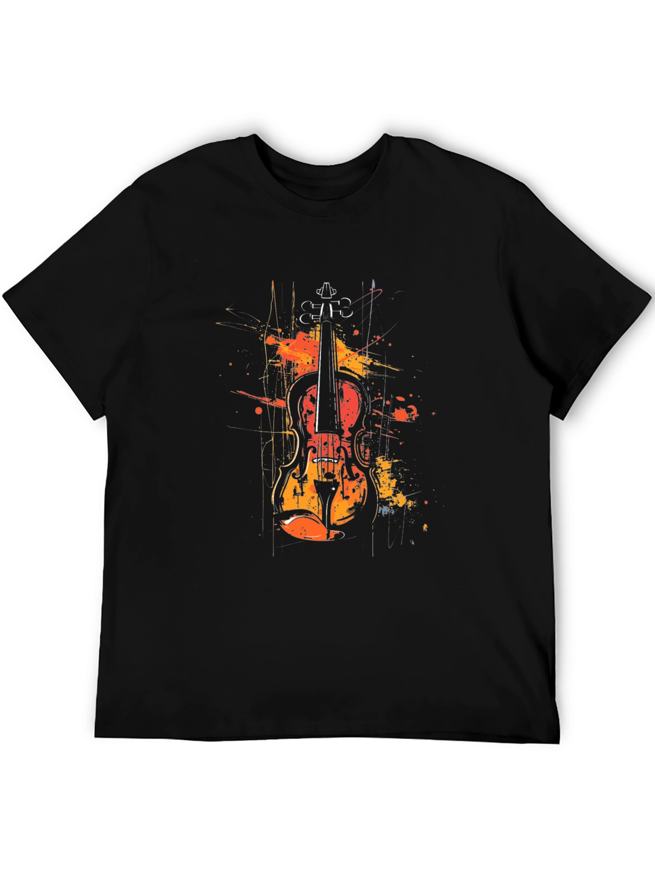 Violin Art Graphic Tee - Music Lover T-Shirt
