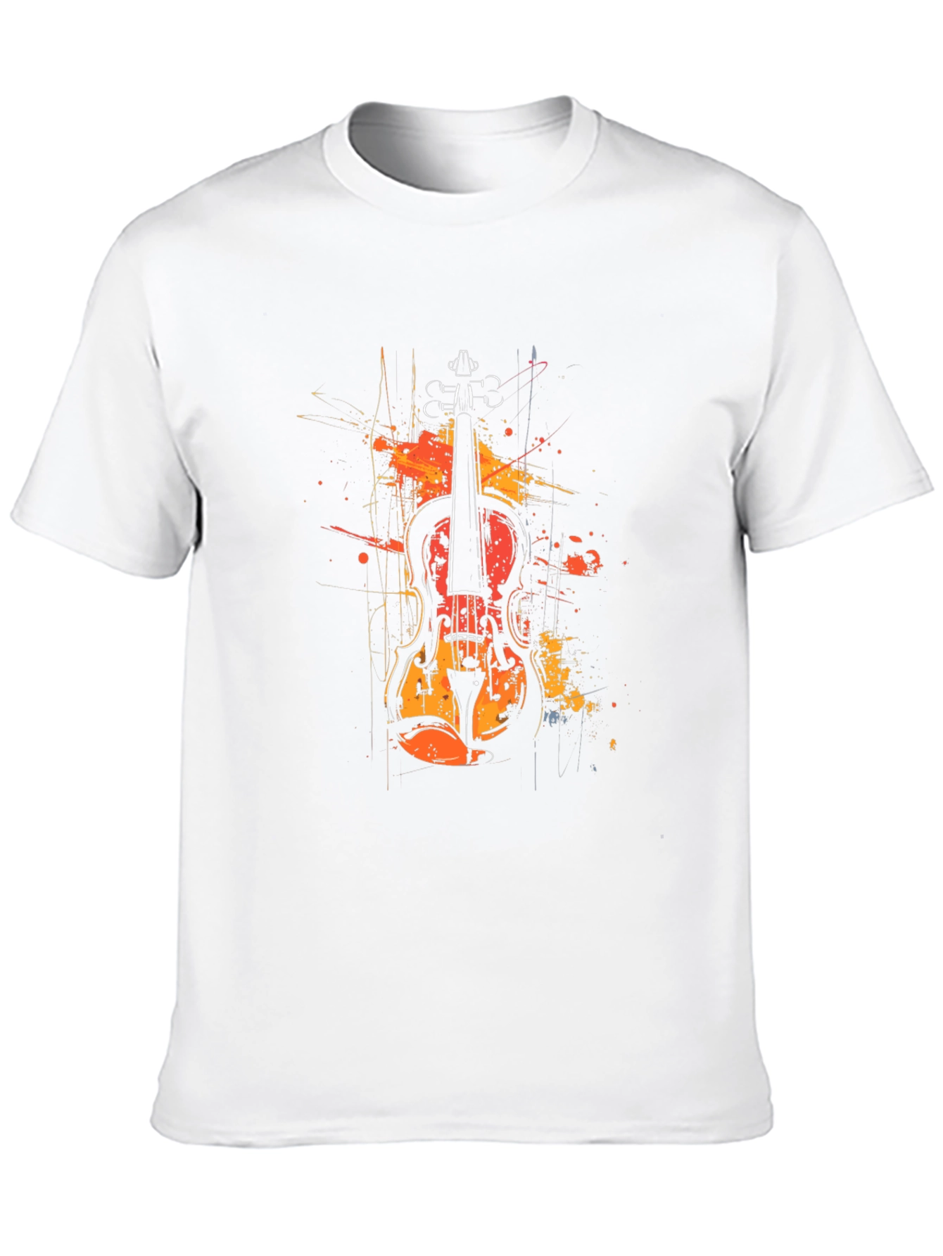 Violin Art Graphic Tee - Music Lover T-Shirt