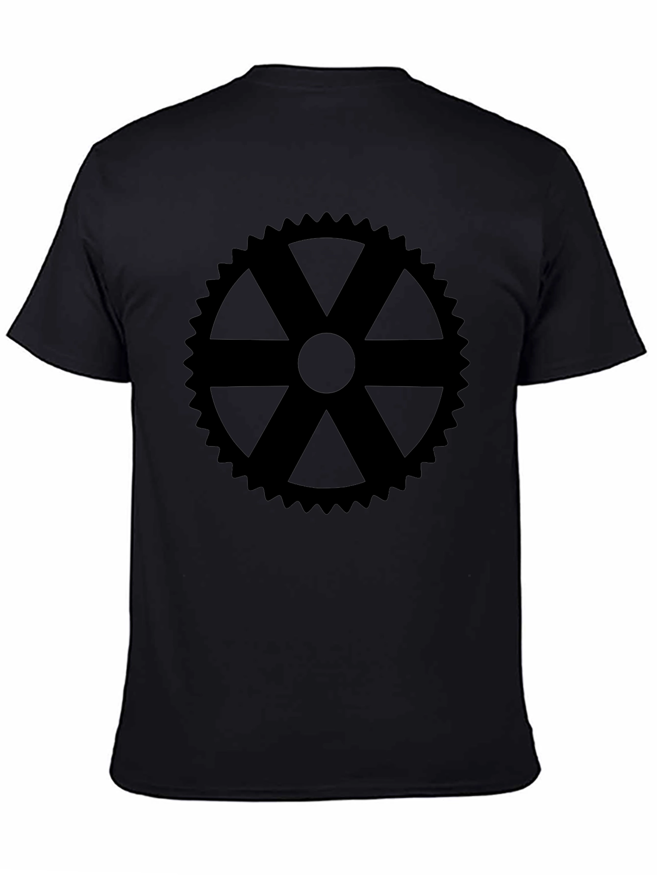 Black Gear Graphic Tee - Modern Style