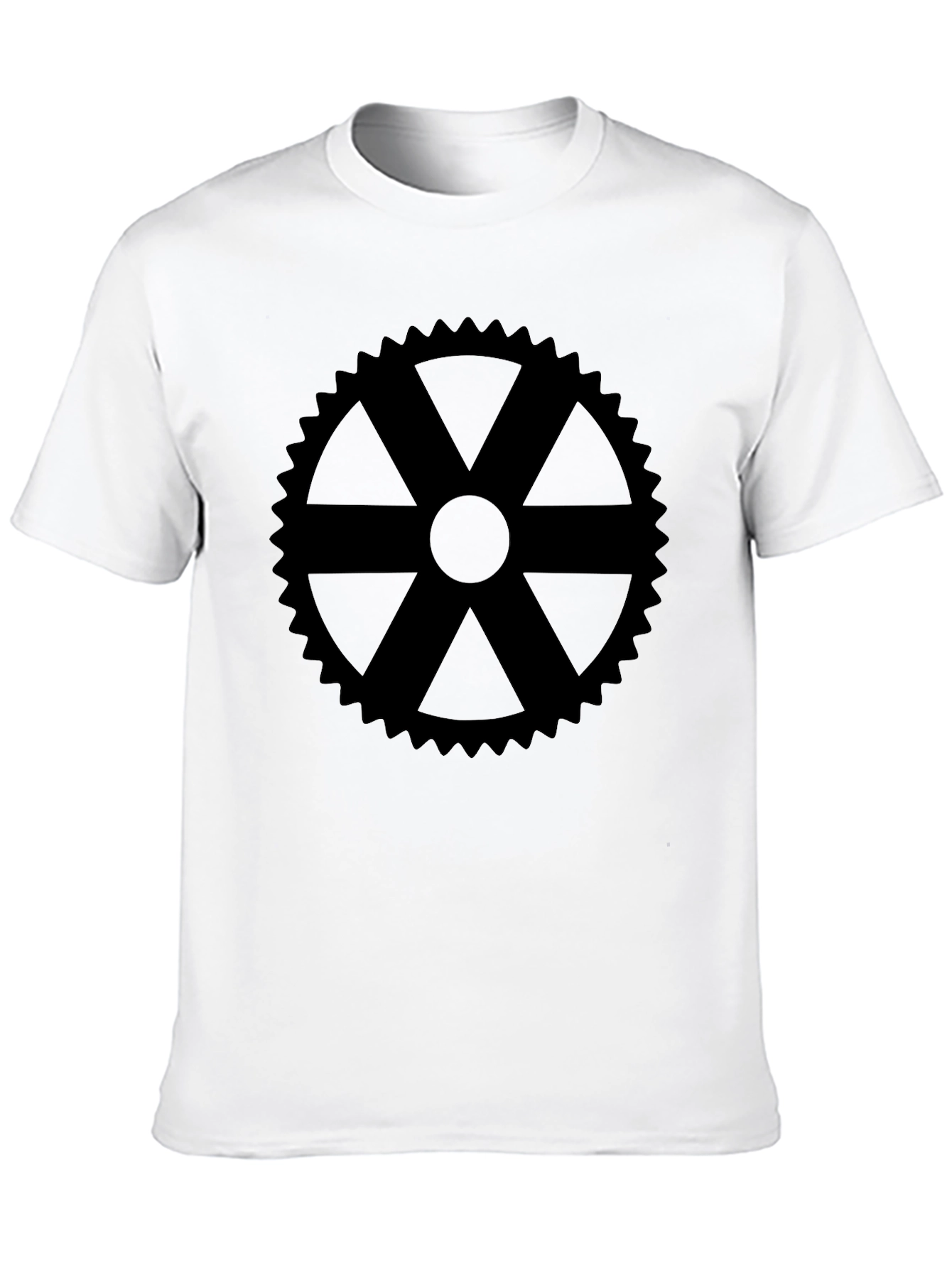 Black Gear Graphic Tee - Modern Style