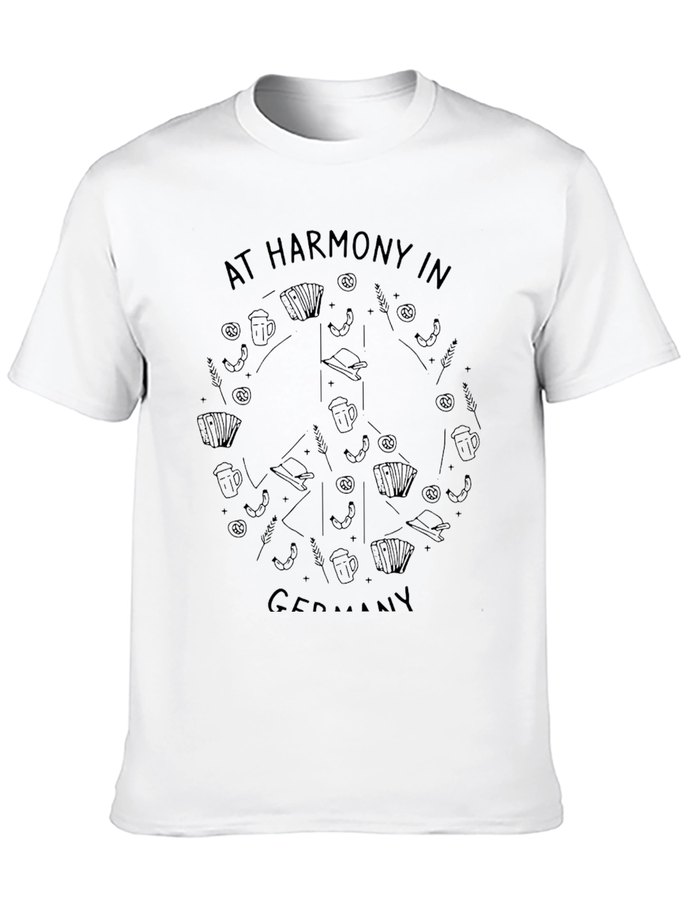 At Harmony In Germany Graphic Tee - Black T-Shirt