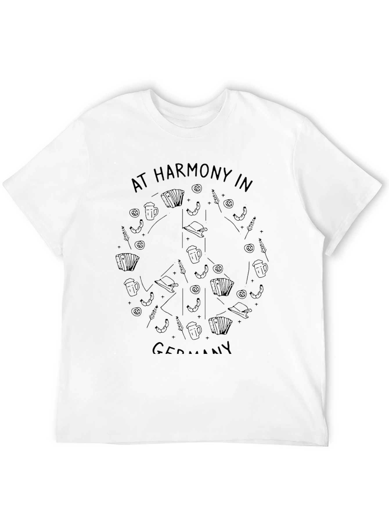 At Harmony In Germany Graphic Tee - Black T-Shirt
