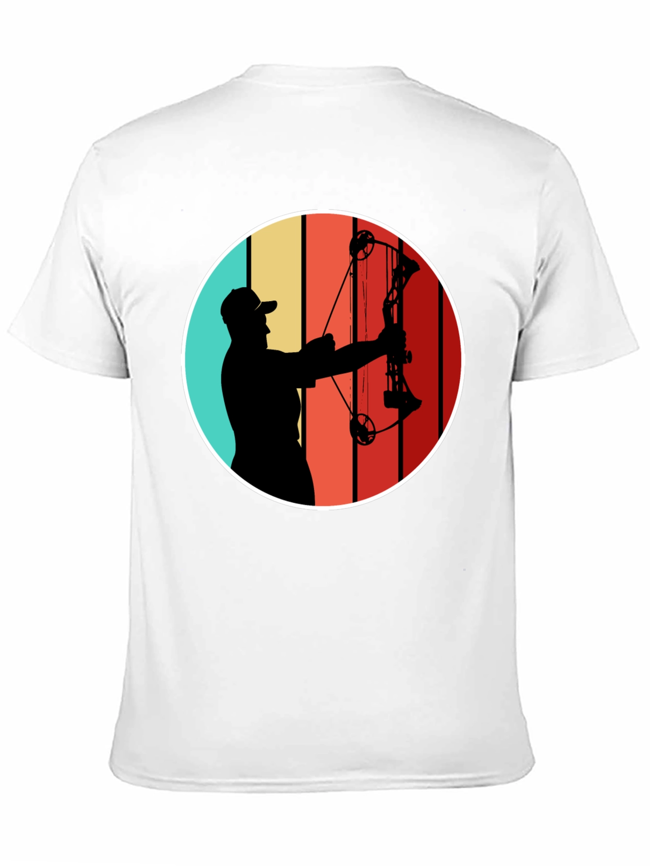 Archery Silhouette Tee - Retro Style Bow Hunter T-Shirt