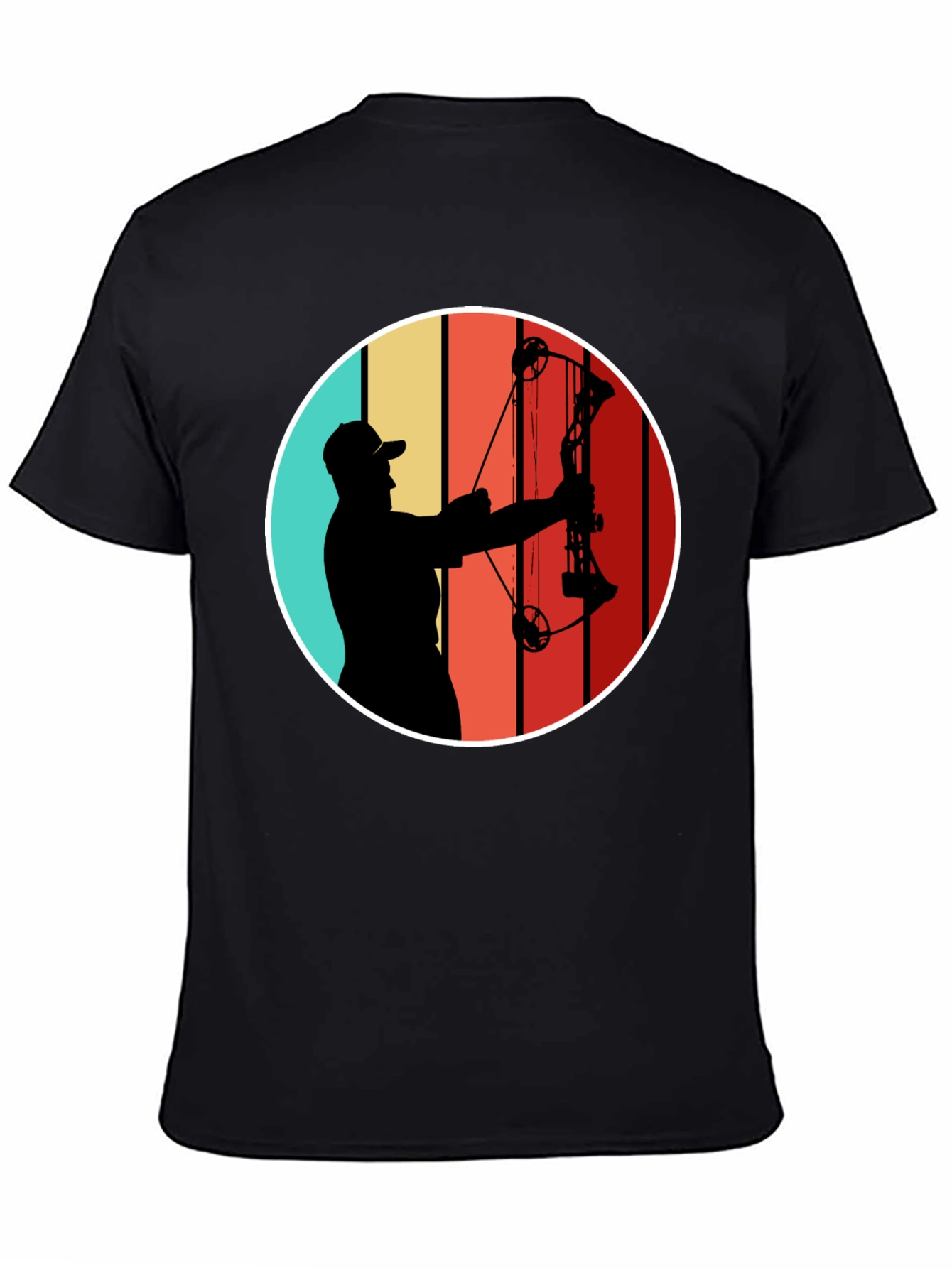Archery Silhouette Tee - Retro Style Bow Hunter T-Shirt