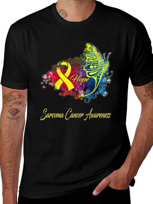 Sarcoma Cancer Awareness Butterfly T-Shirt