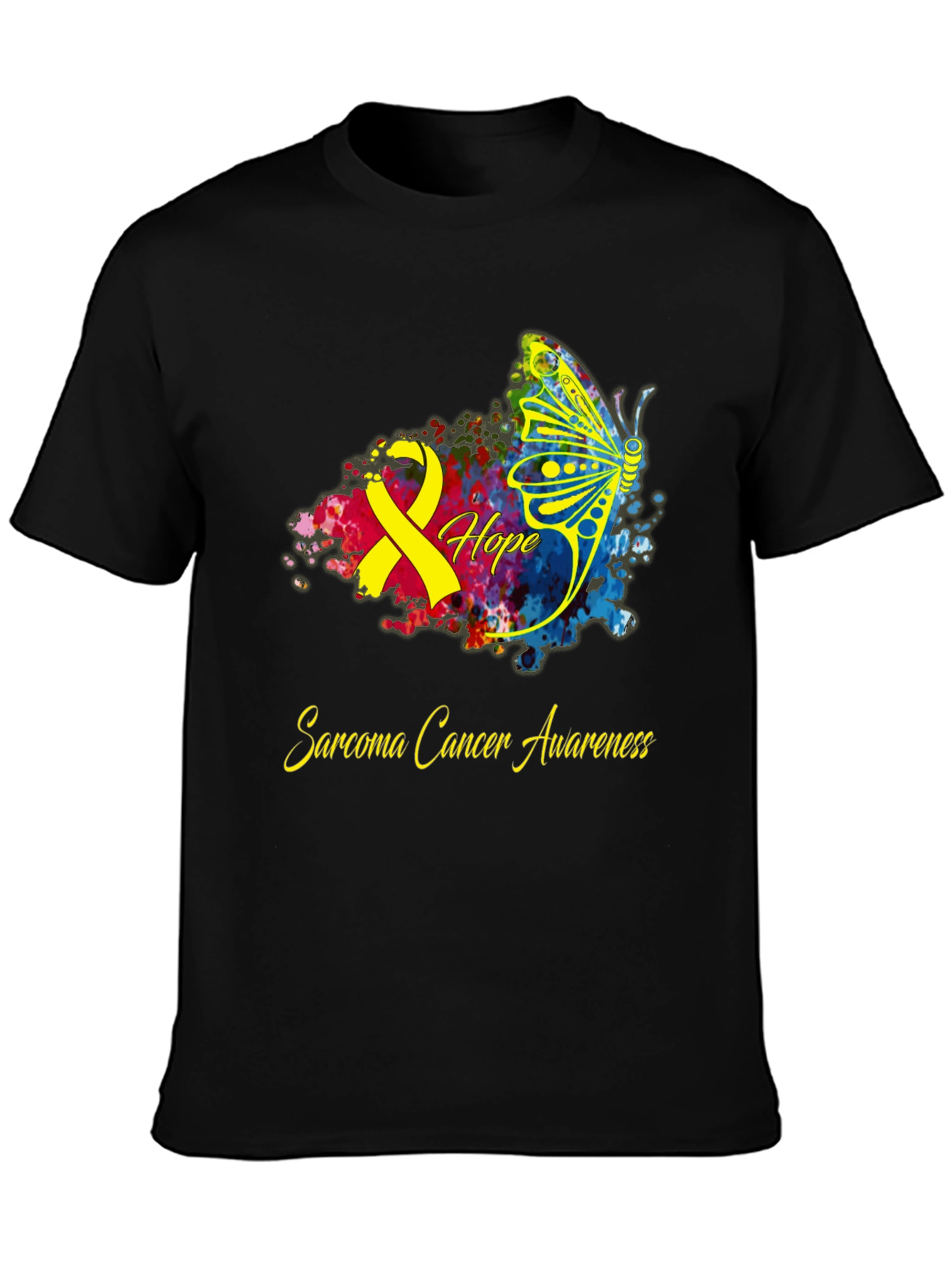 Sarcoma Cancer Awareness Butterfly T-Shirt