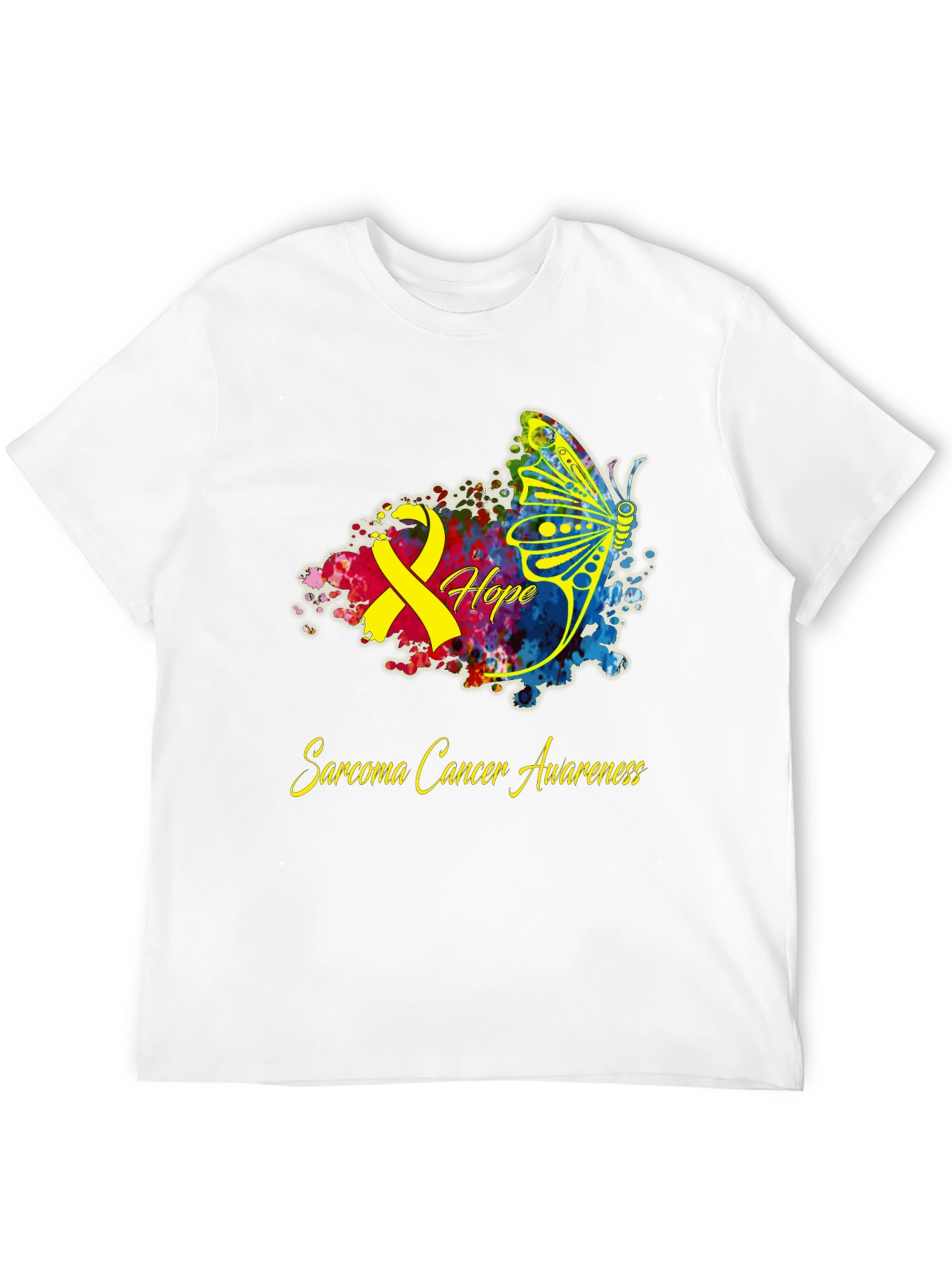 Sarcoma Cancer Awareness Butterfly T-Shirt