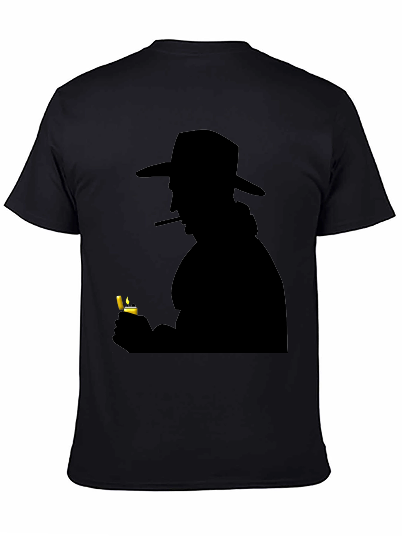 Silhouette Cowboy Lighter Black T-Shirt