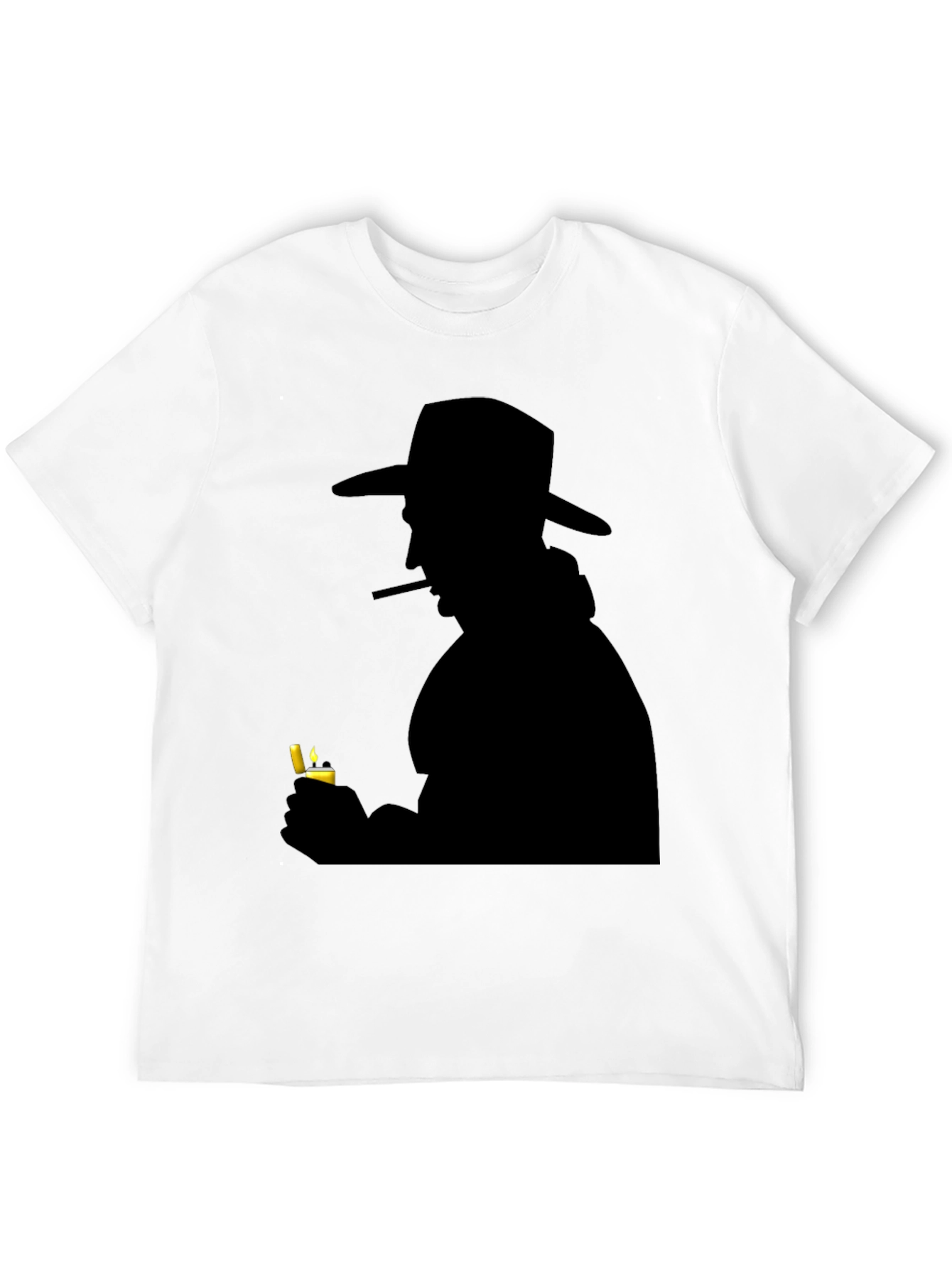 Silhouette Cowboy Lighter Black T-Shirt