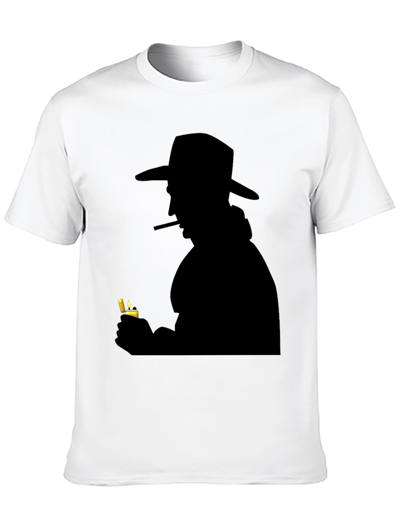 Silhouette Cowboy Lighter Black T-Shirt