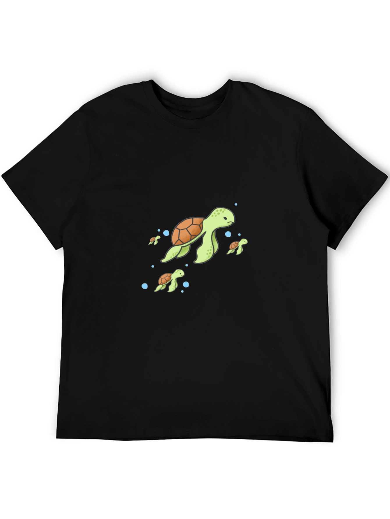 Turtle Family Graphic Tee - Soft Cotton Blend
