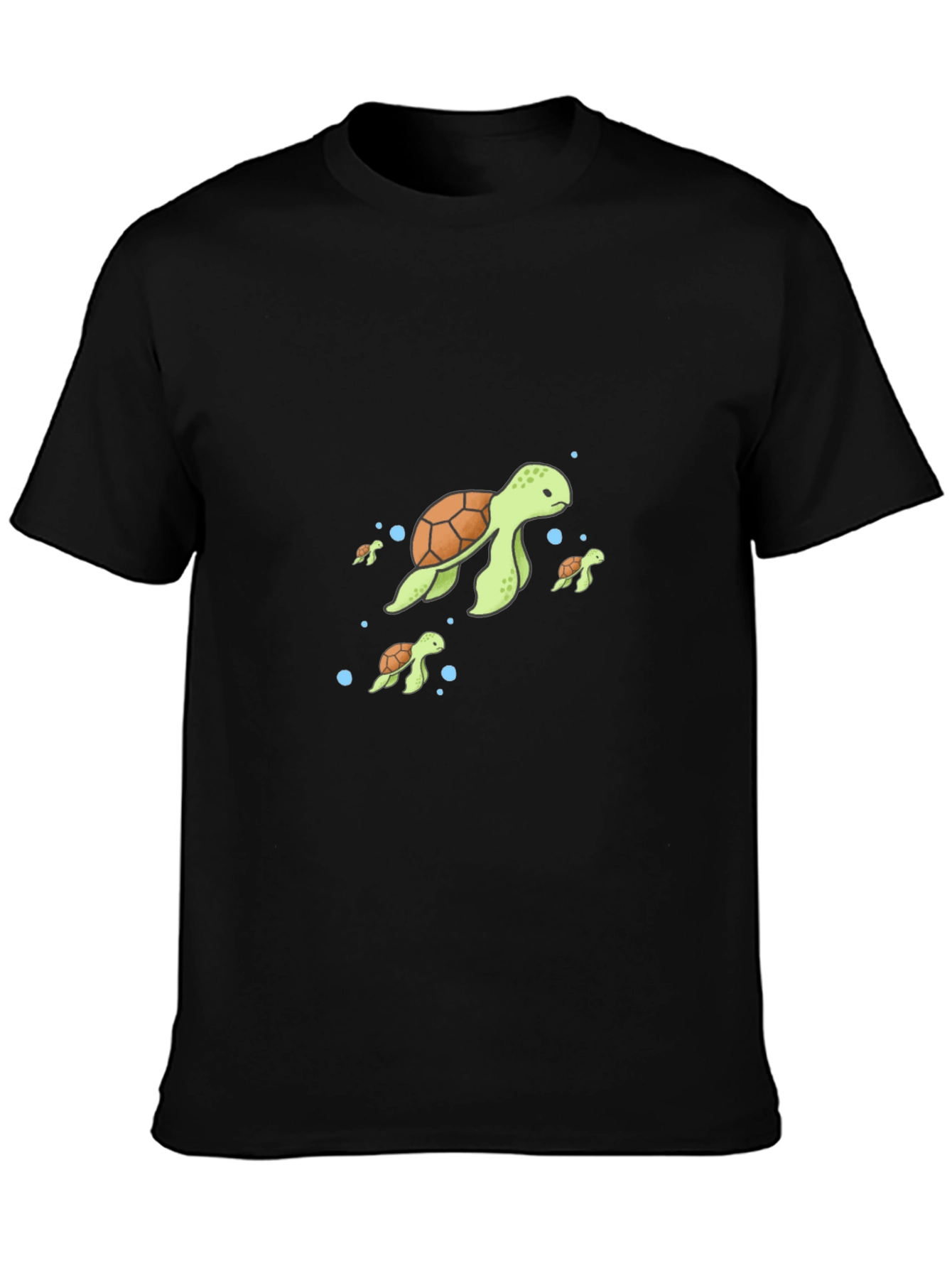 Turtle Family Graphic Tee - Soft Cotton Blend