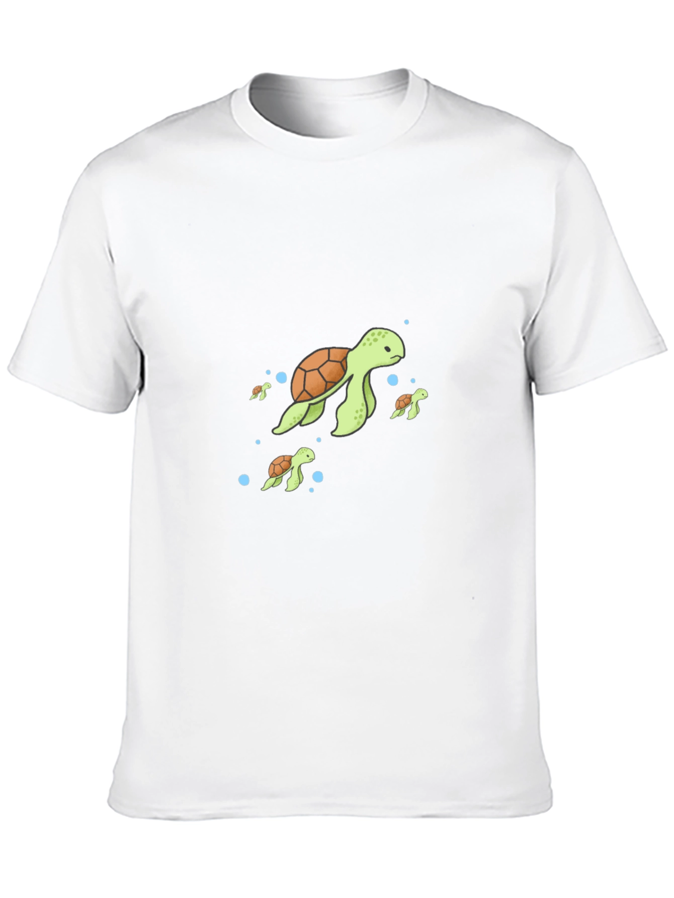 Turtle Family Graphic Tee - Soft Cotton Blend
