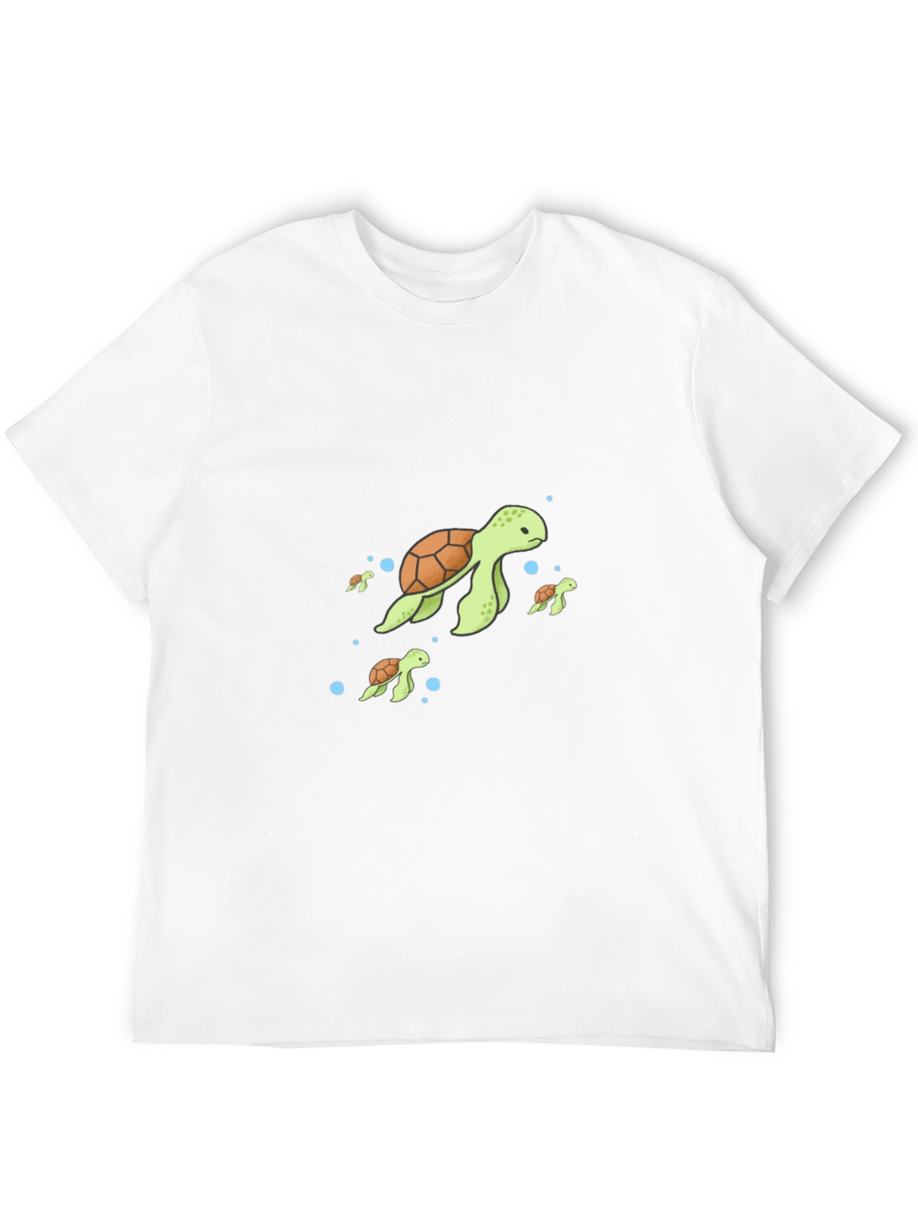 Turtle Family Graphic Tee - Soft Cotton Blend