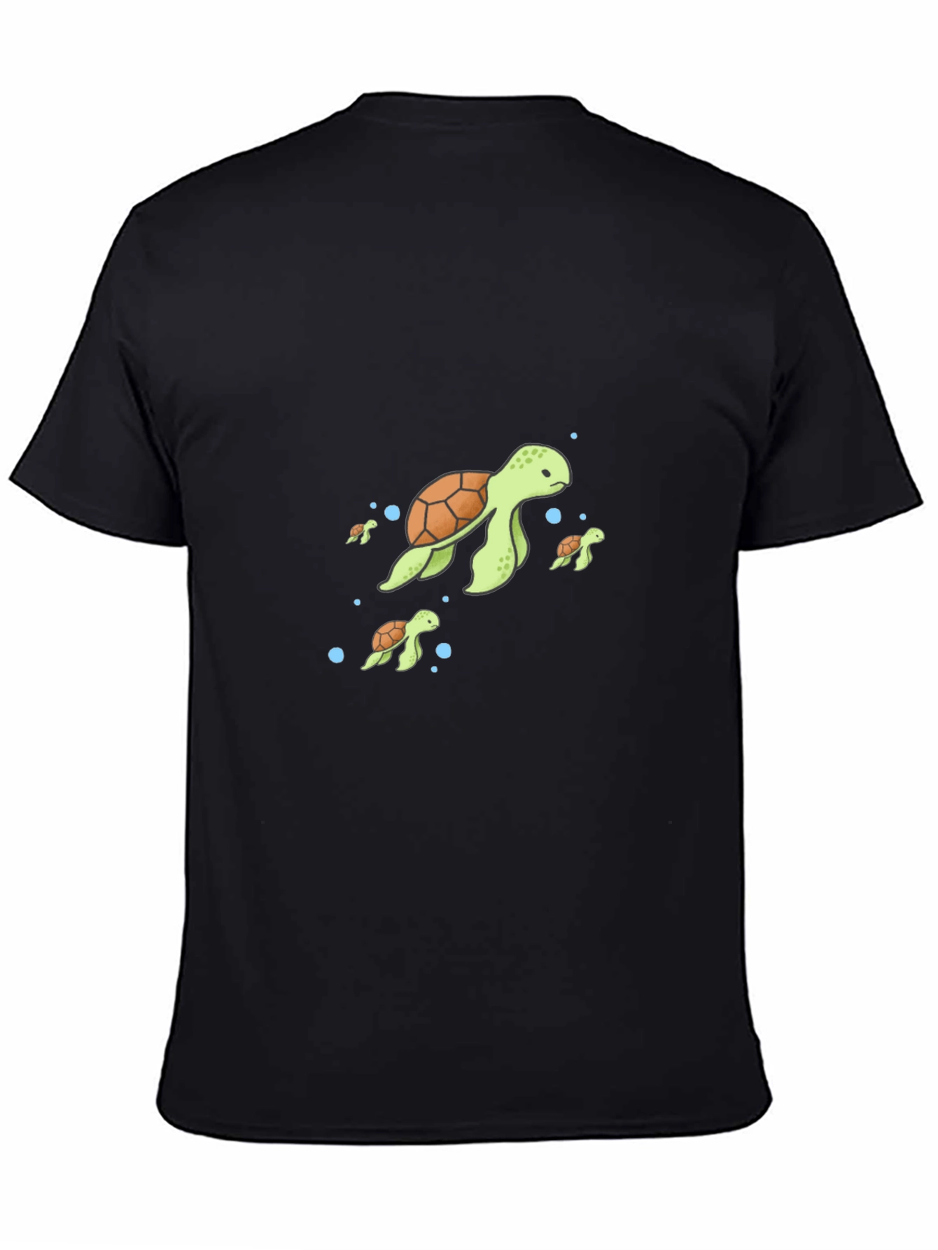 Turtle Family Graphic Tee - Soft Cotton Blend
