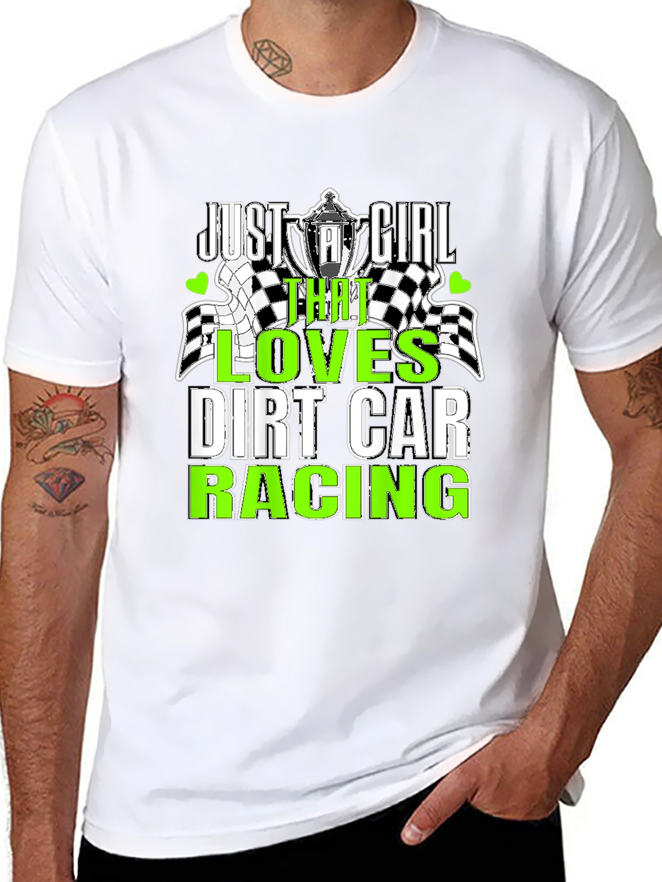 Dirt Car Racing Just A Girl T-Shirt