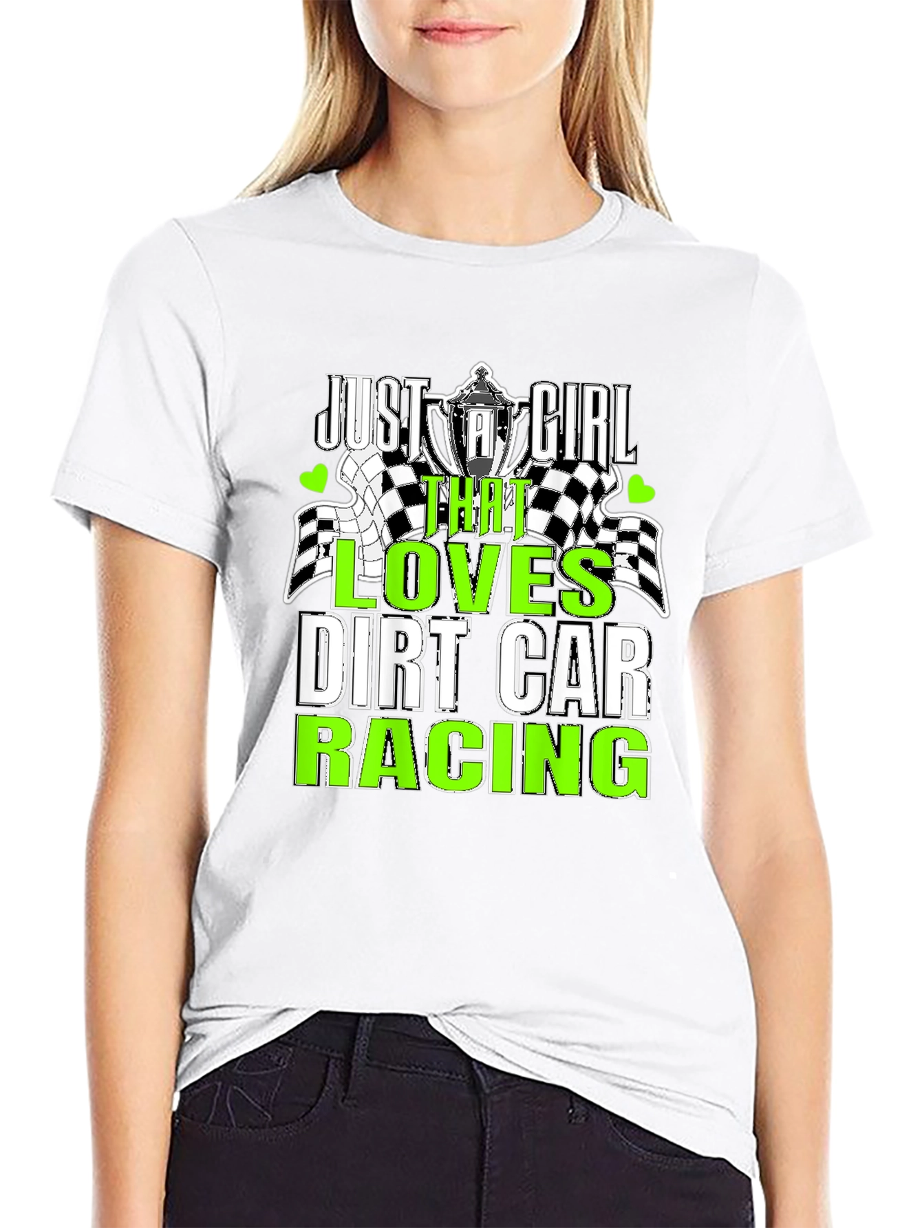 Dirt Car Racing Just A Girl T-Shirt