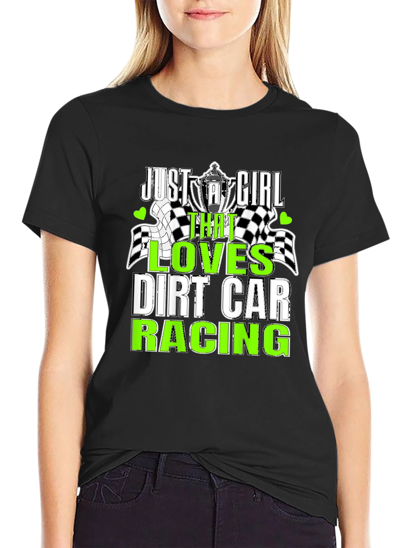 Dirt Car Racing Just A Girl T-Shirt