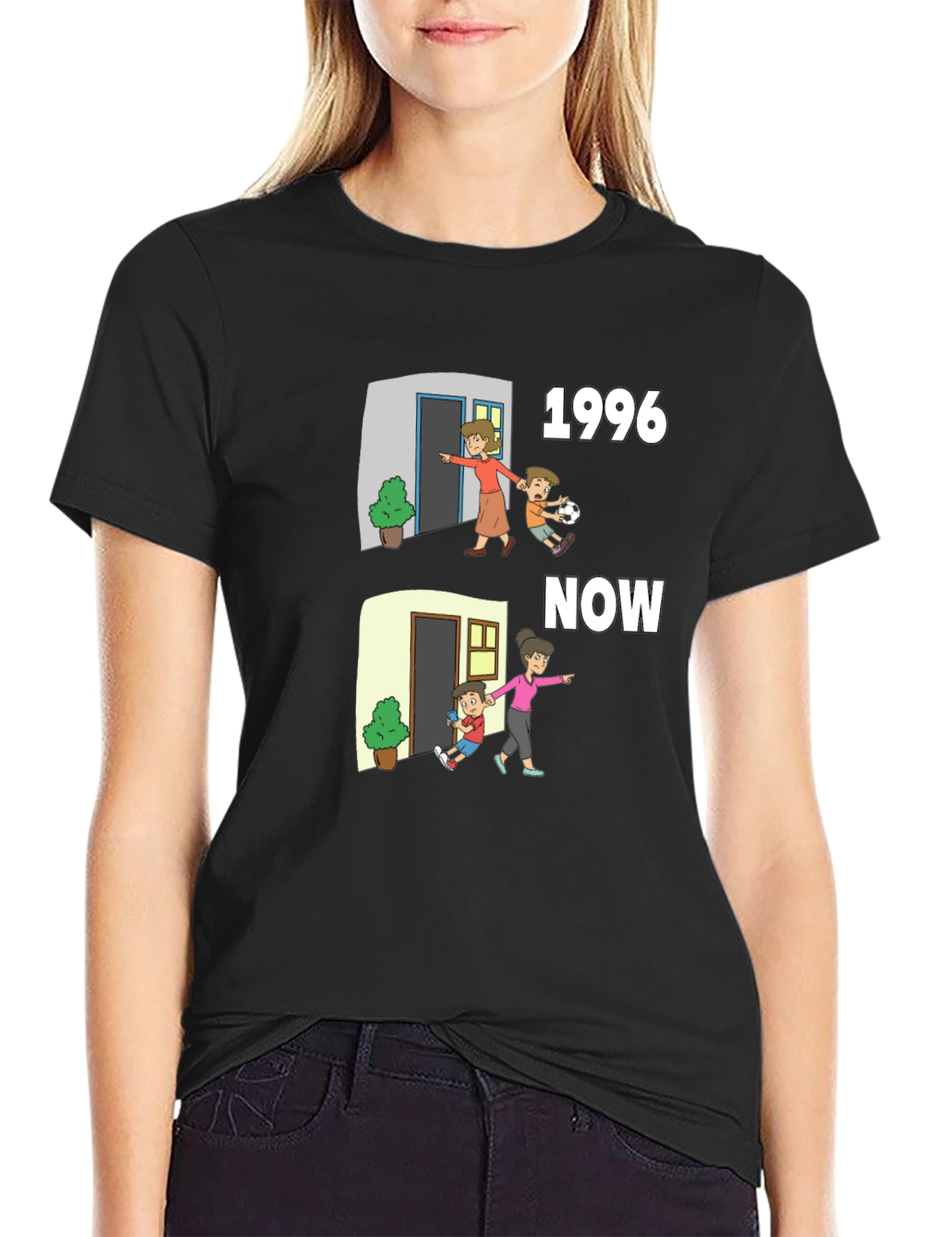 1996 vs Now Cartoon T-Shirt