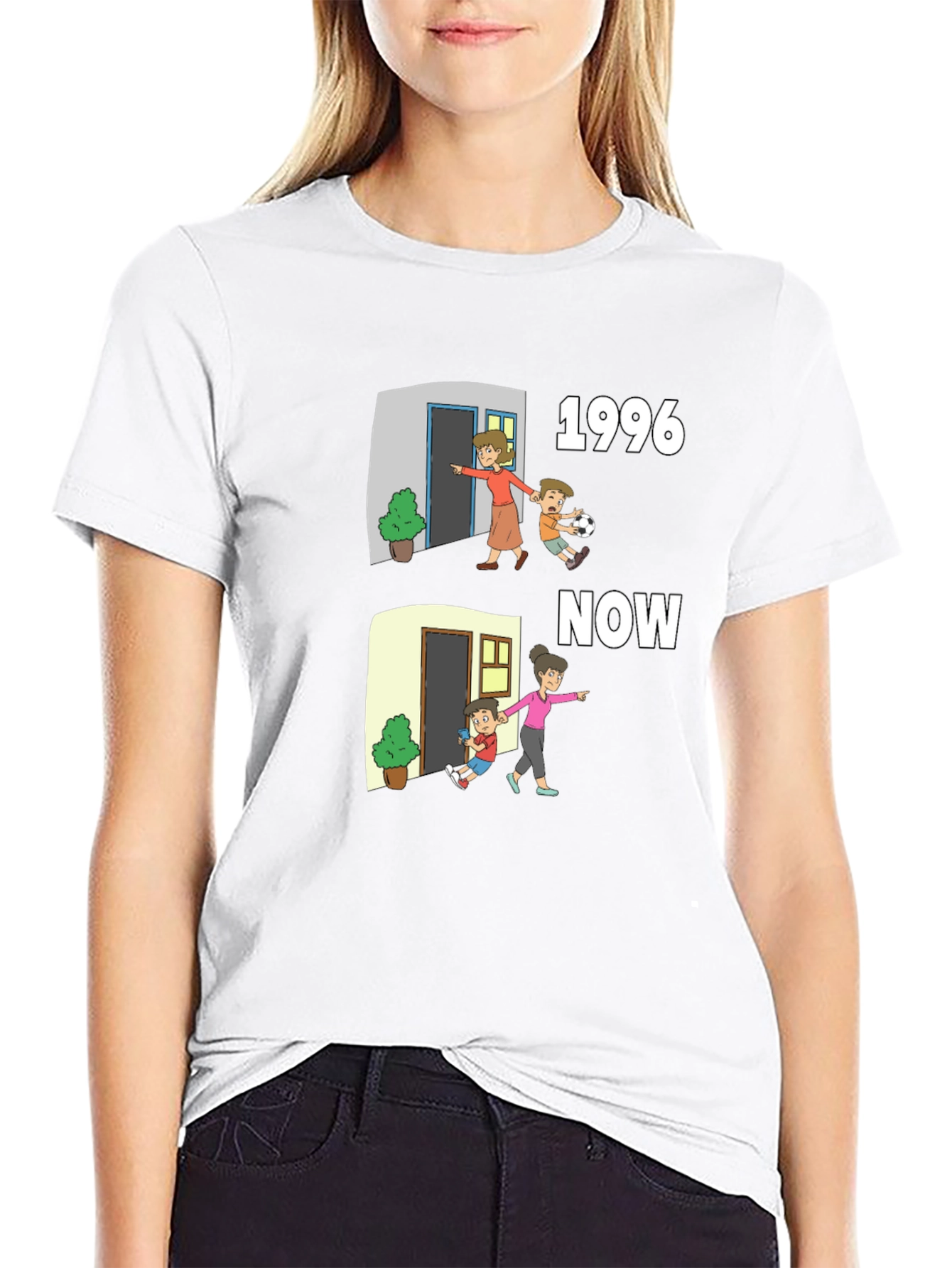 1996 vs Now Cartoon T-Shirt