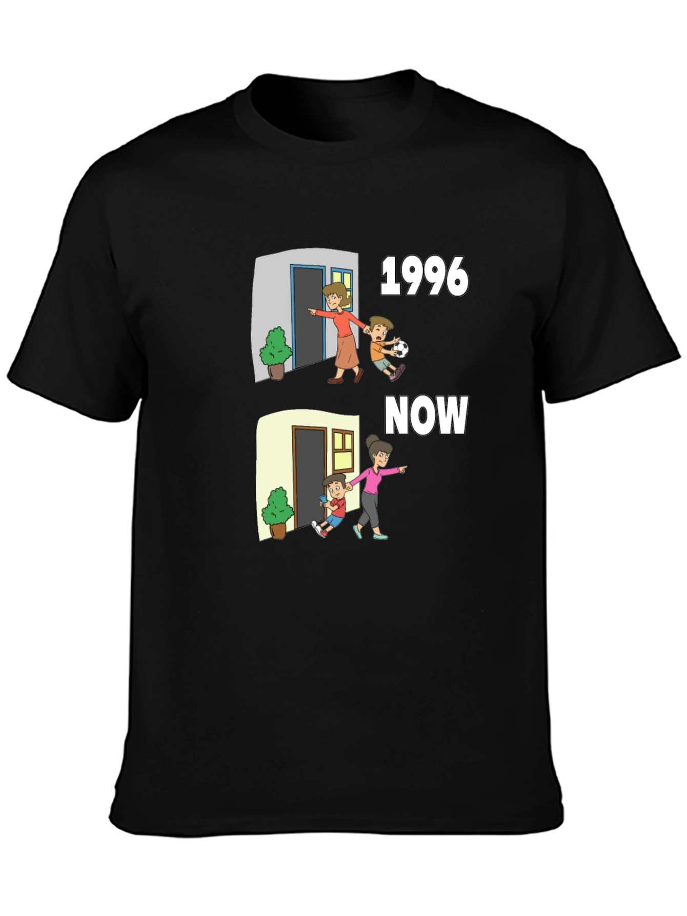 1996 vs Now Cartoon T-Shirt