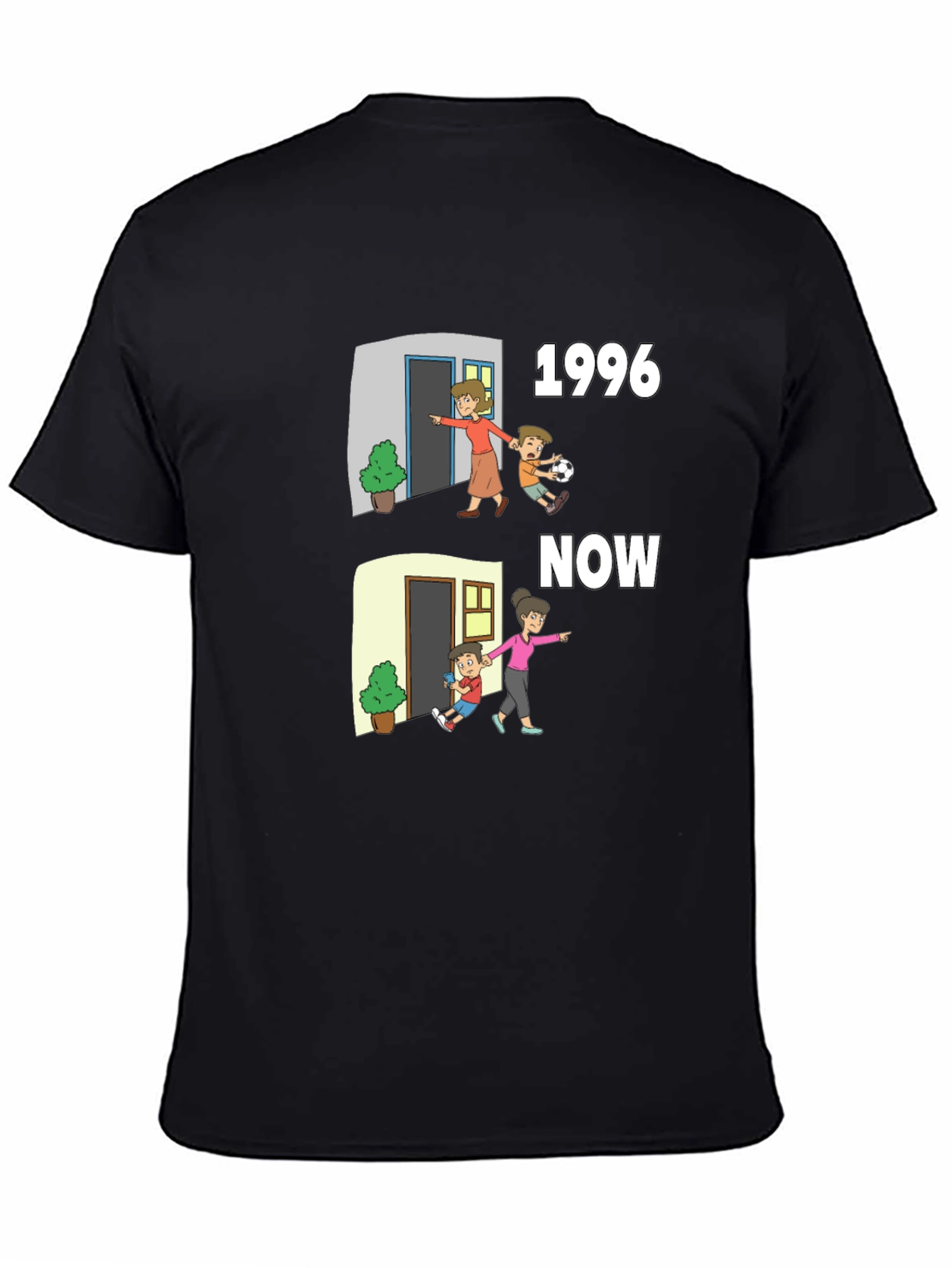 1996 vs Now Cartoon T-Shirt