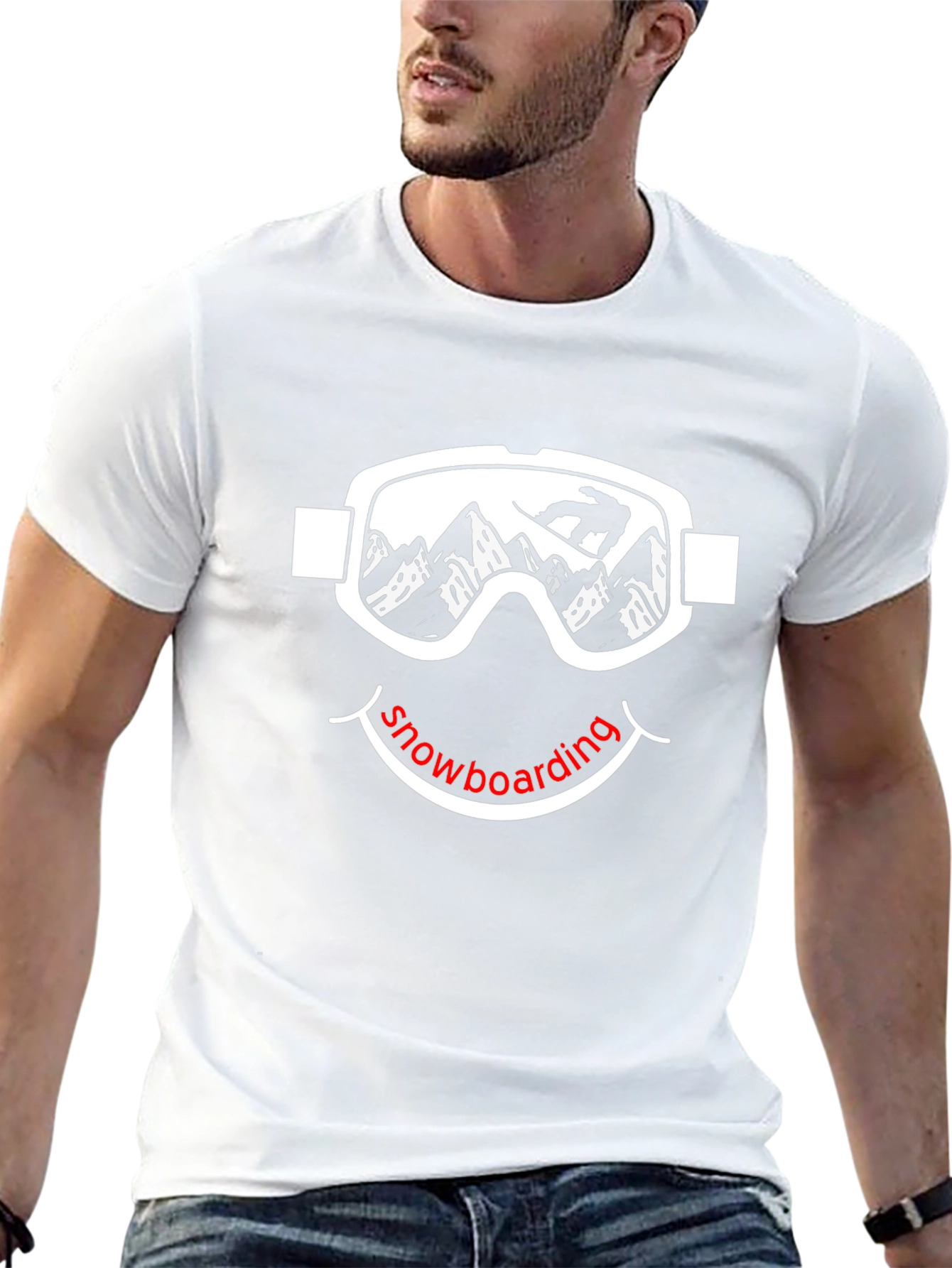 Snowboarding Smiley Face T-Shirt