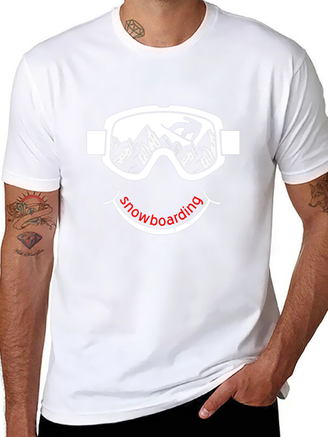 Snowboarding Smiley Face T-Shirt