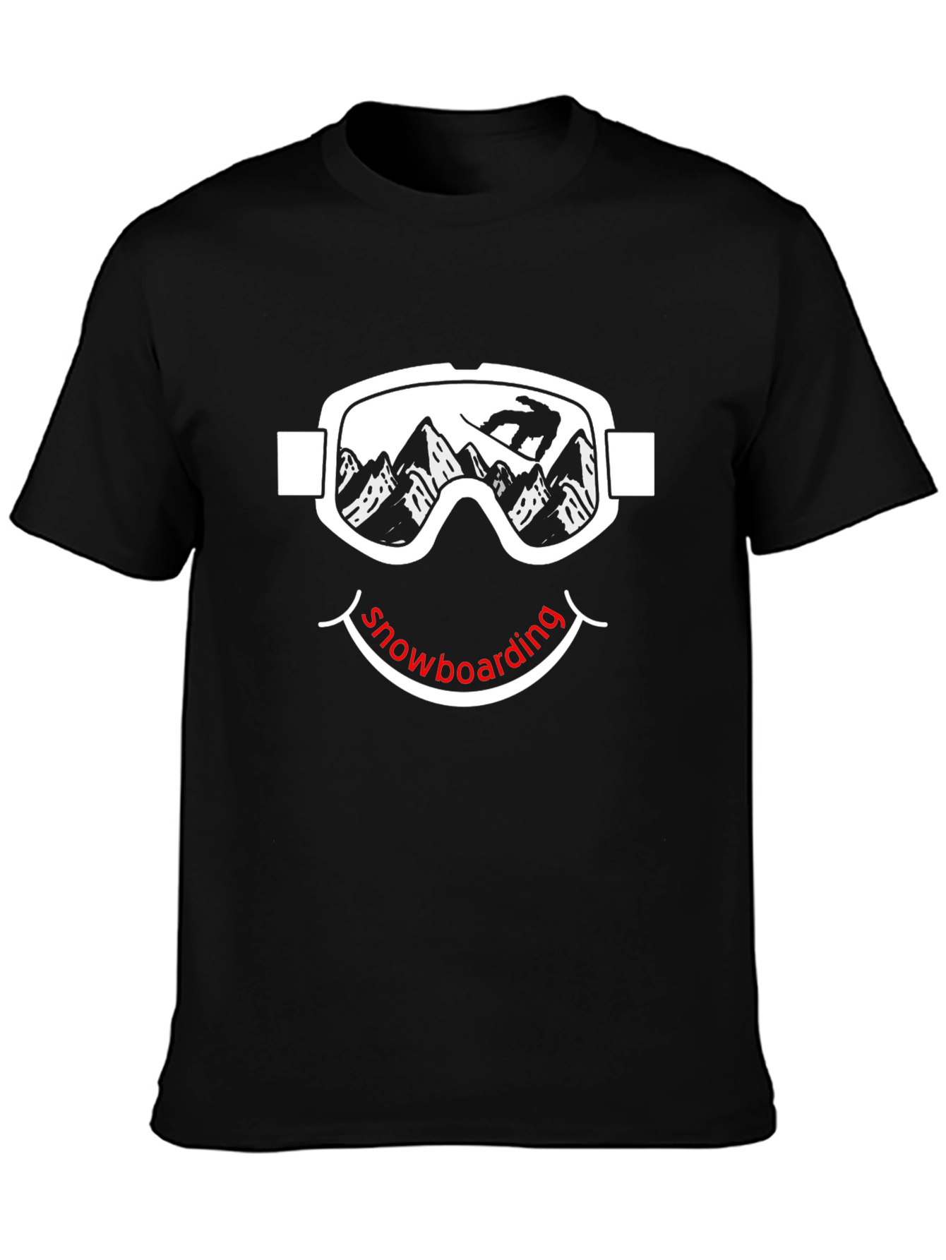 Snowboarding Smiley Face T-Shirt