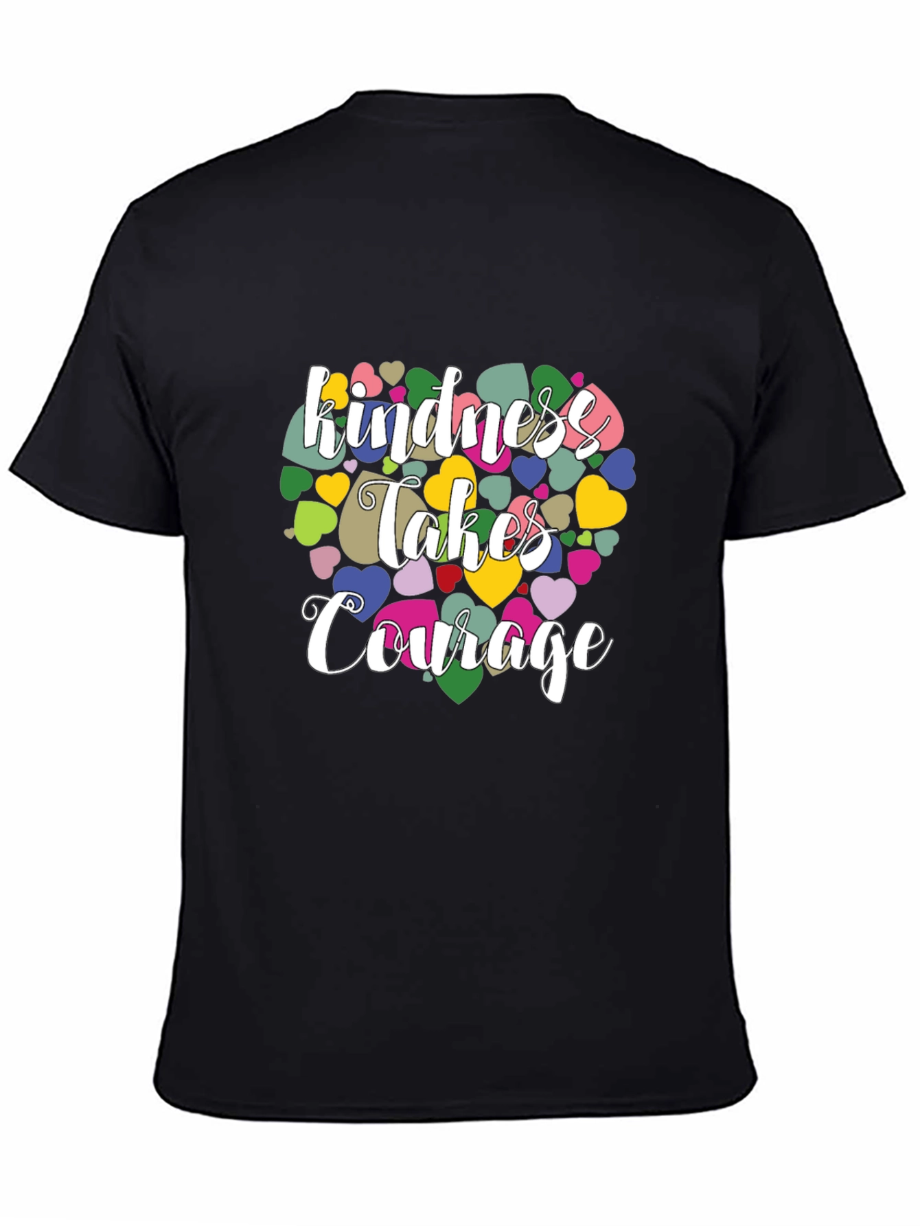 Kindness Takes Courage Black Graphic T-Shirt