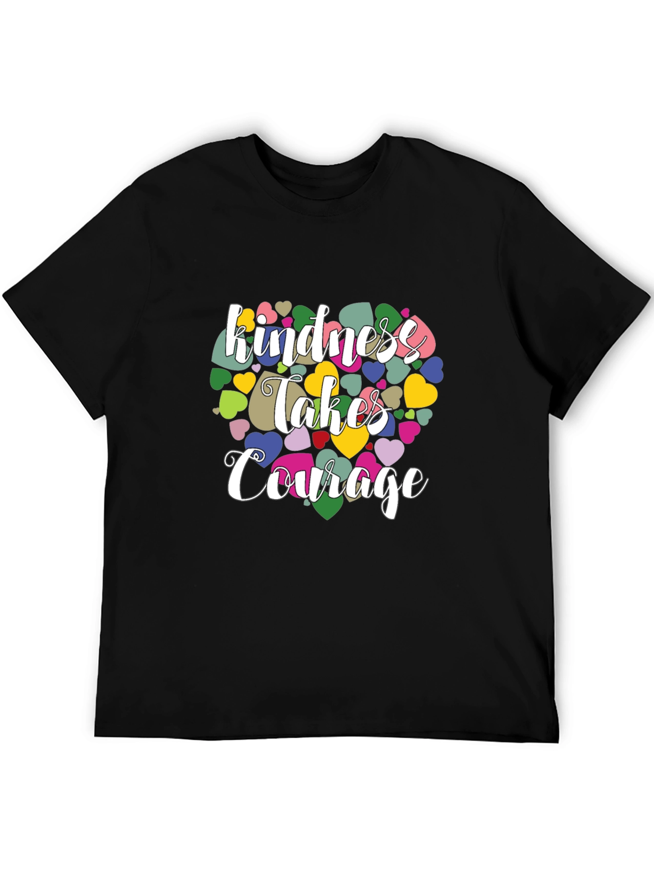 Kindness Takes Courage Black Graphic T-Shirt