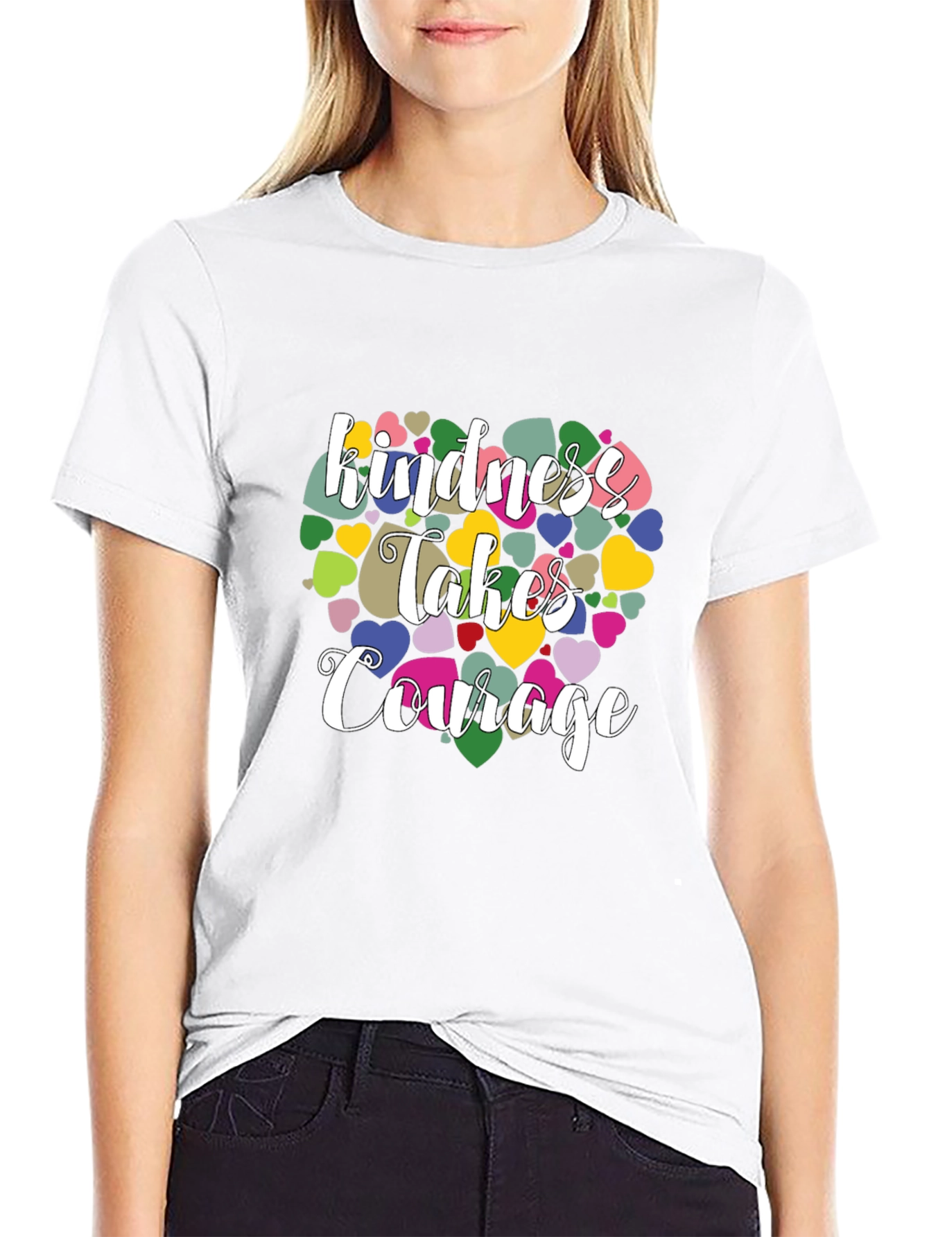 Kindness Takes Courage Black Graphic T-Shirt