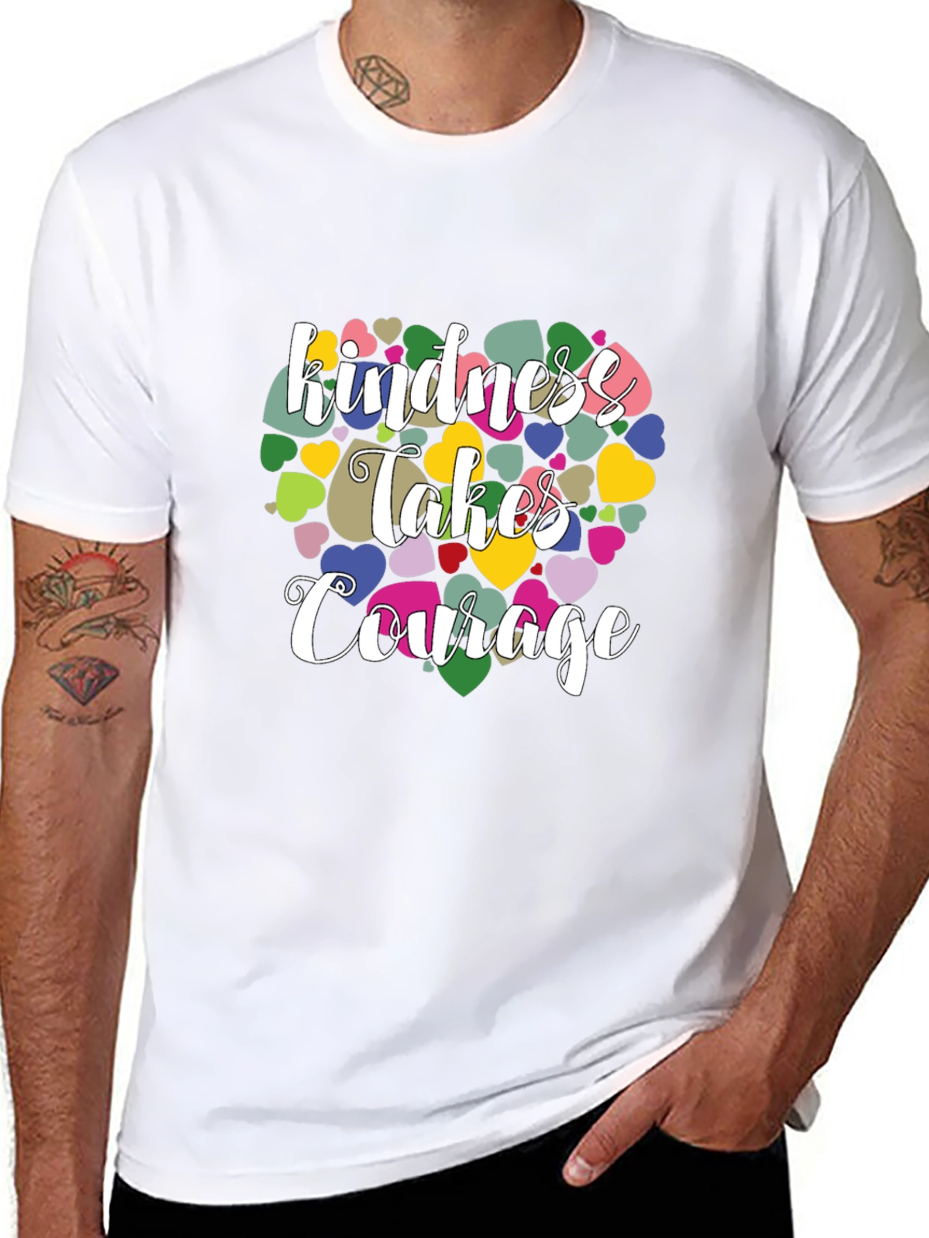 Kindness Takes Courage Black Graphic T-Shirt