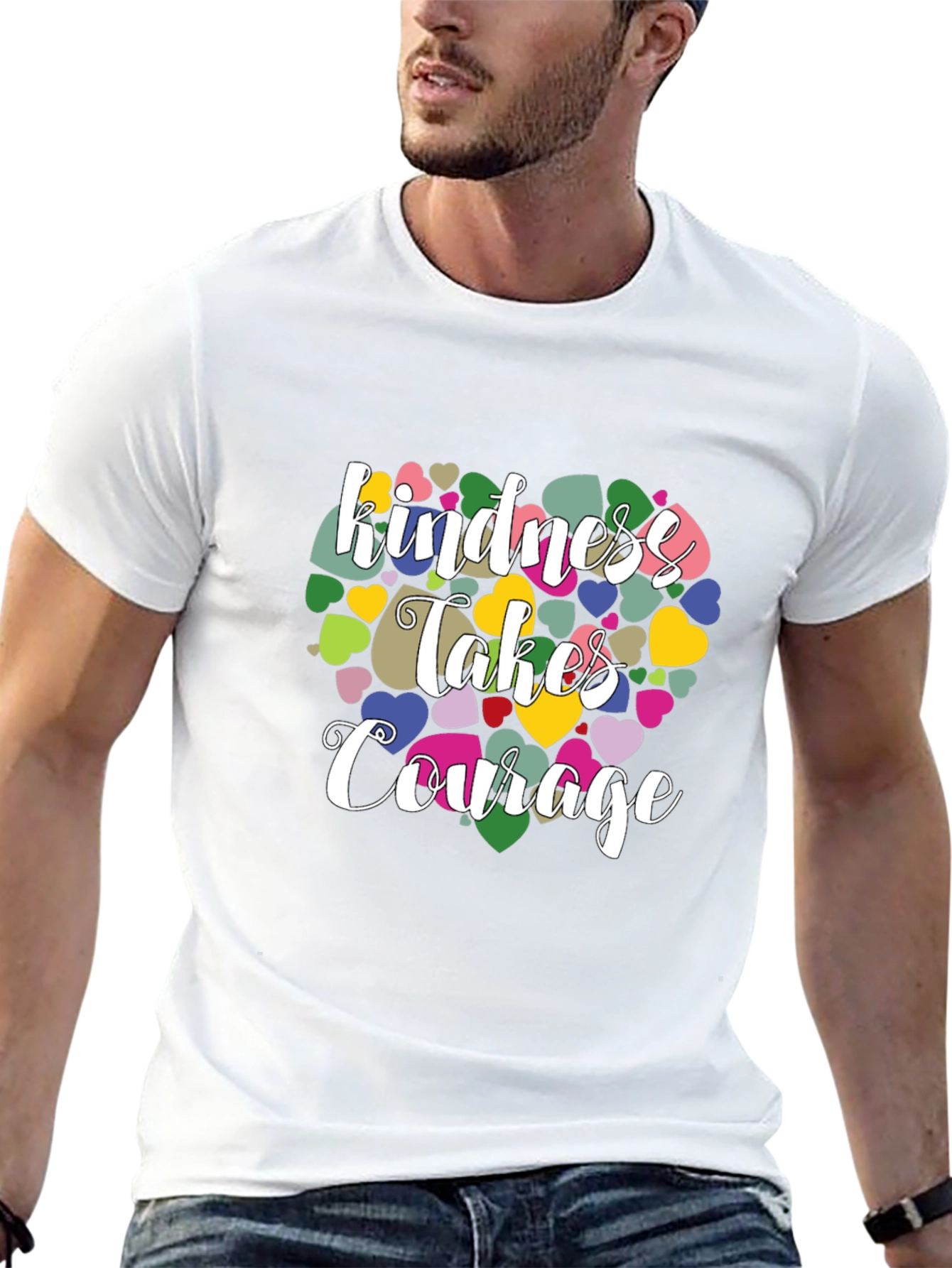 Kindness Takes Courage Black Graphic T-Shirt