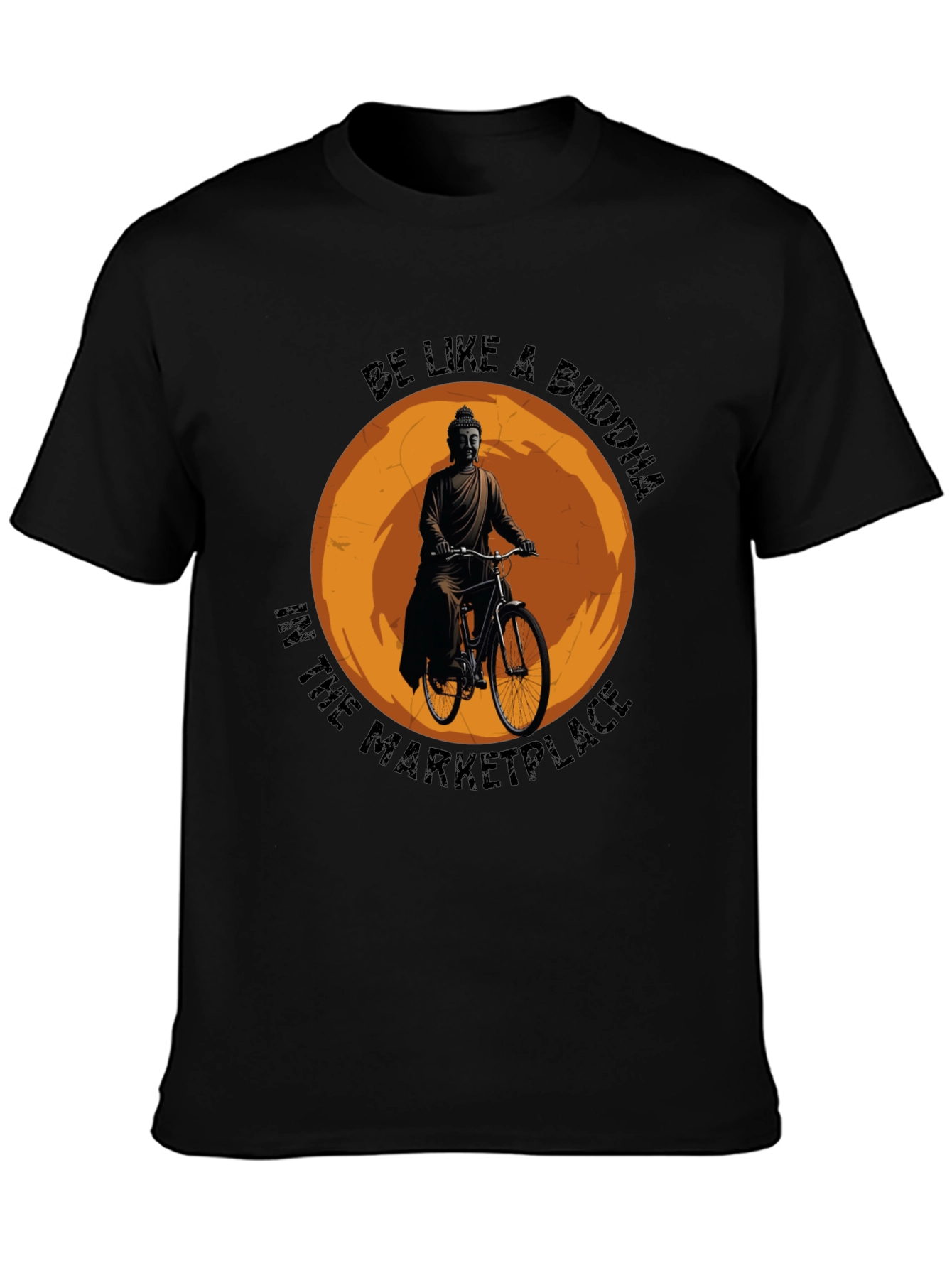 Buddha on Bike Graphic T-Shirt - Meditative Style