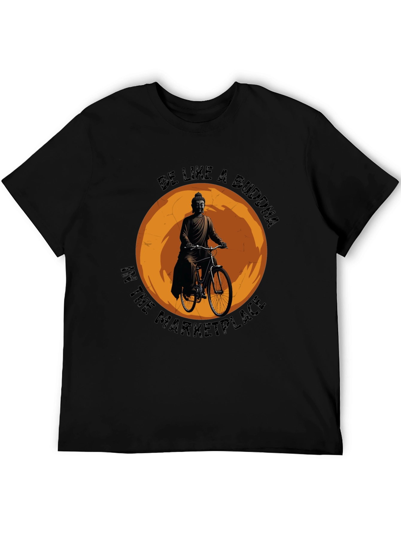 Buddha on Bike Graphic T-Shirt - Meditative Style