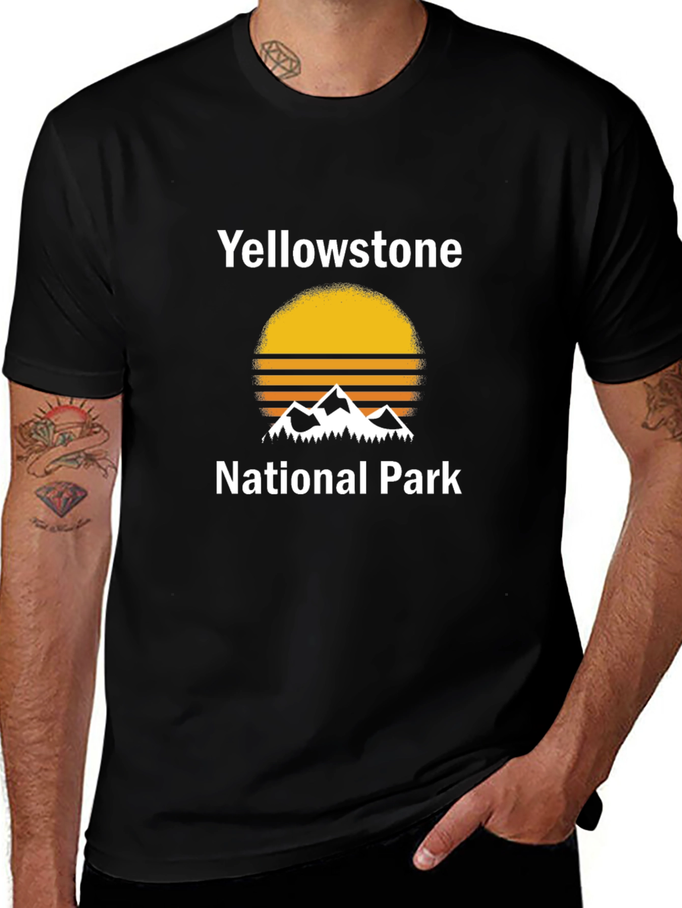 Yellowstone National Park Graphic Tee - Black